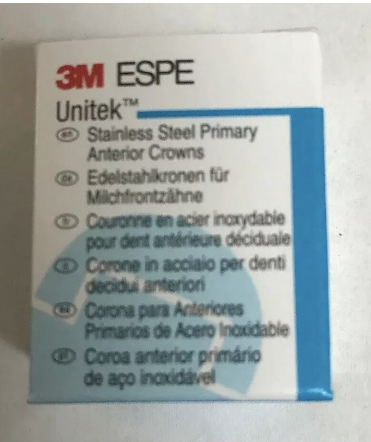 3M ESPE 907033 Unitek Steel Primary Anterior Crowns #3 Upper Right Lateral 5/Pk