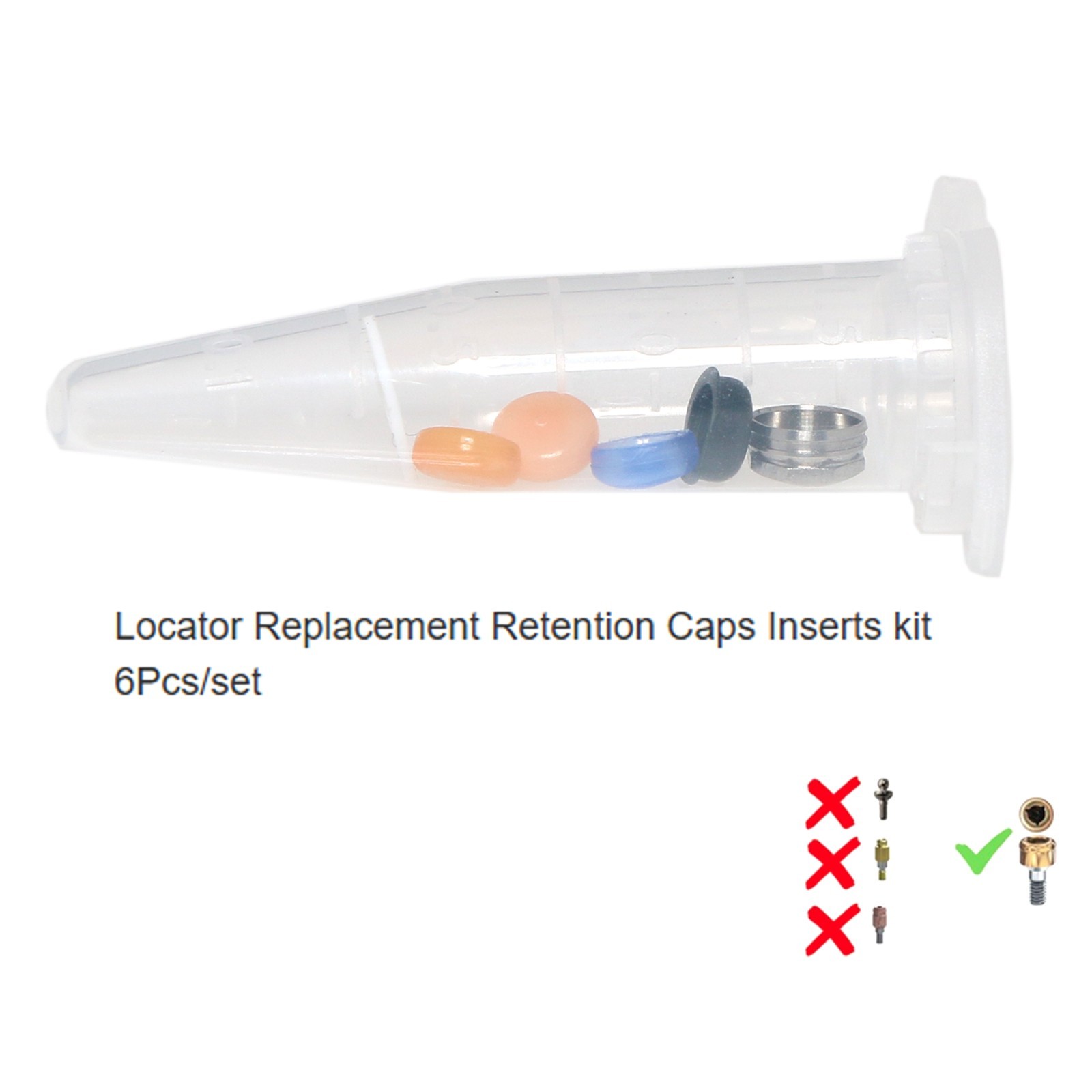 US Locator Extended Standard Range Inserts Retention cap For zest overdenture