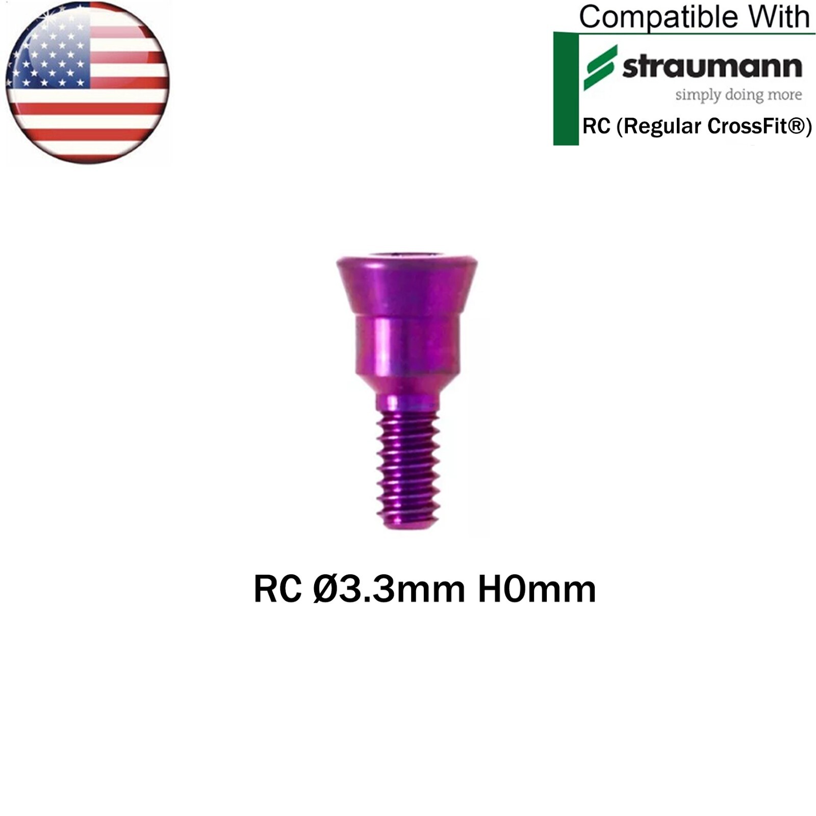 US Dental NC/RC Healing Abutment Closure Caps Mini Regular Fit Straumann ITI BLT
