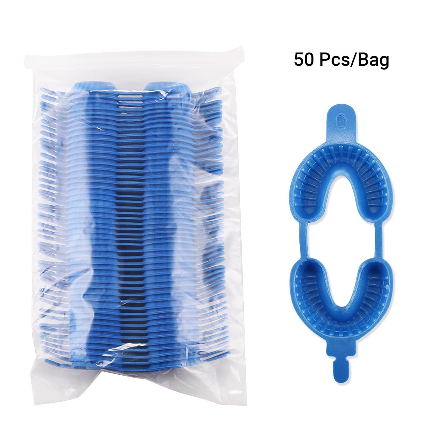 JMU Dental Fluoride Disposable Dual Arch Trays For Gel Foam L/M/S 300Pcs
