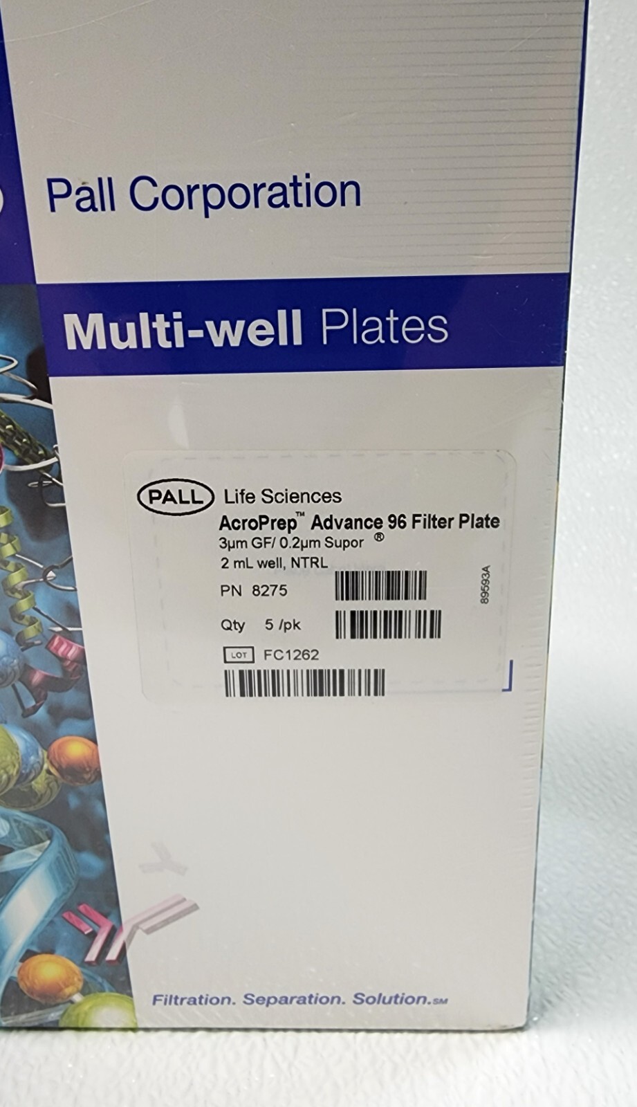 PALL 8275 AcroPrep Advance Filter Plates for Lysate Clearance – 2 mL, 3.0 µm