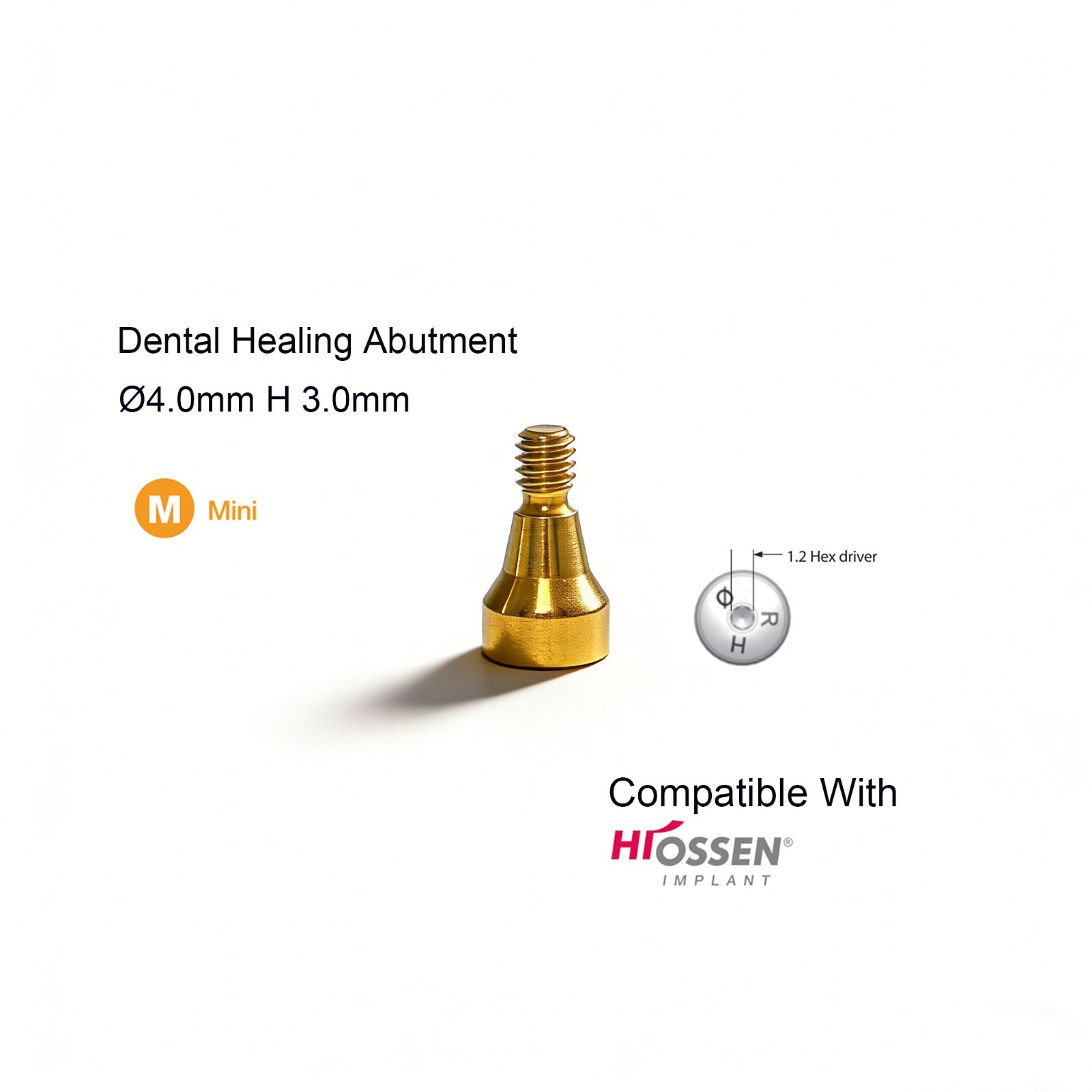 5/PK OSS Dental Cap Healing Abutment Cap Mini Regular Platform Fits Oss Hiossen