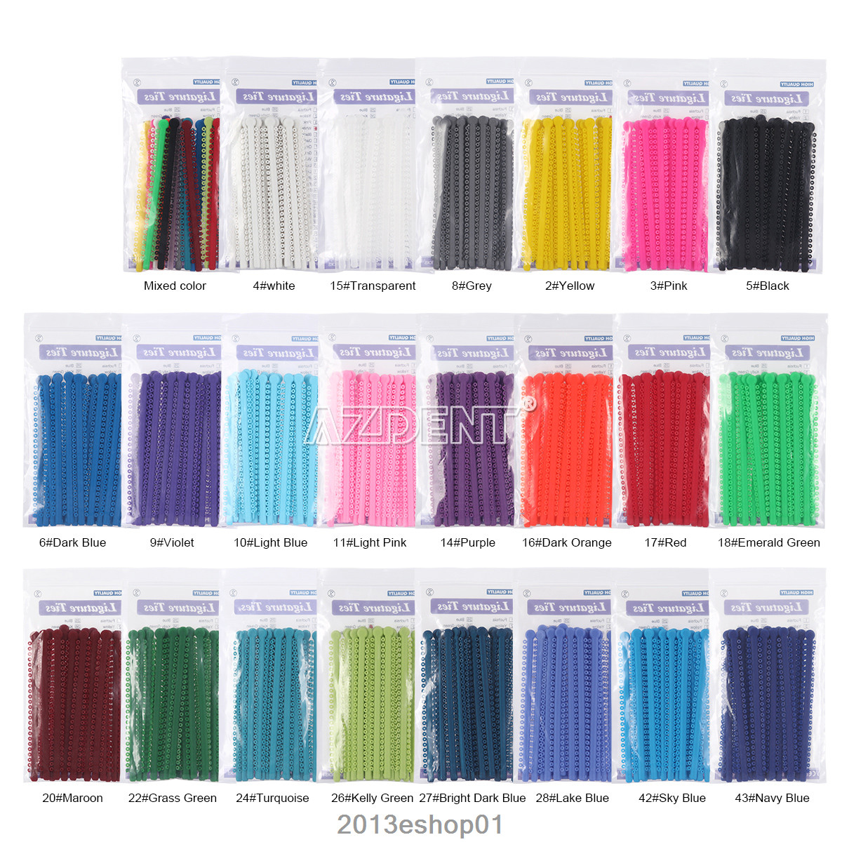 1000pcs Dental Orthodontic Ligature Ties Elastic Rubber Bands For Brackets Brace