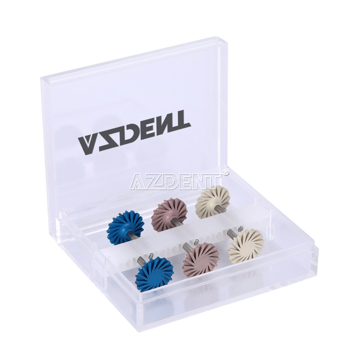 6pcs/set AZDENT Dental Diamond rubber polisher Composite Polishing RA disc