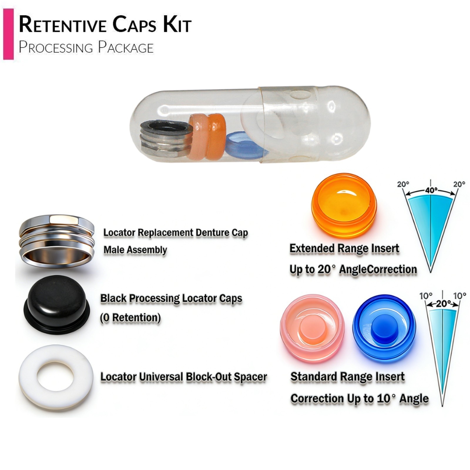 US Dental Locator Abutment NP/RP 3.5/4.3mm Fits Nobel Active Implant Overdenture