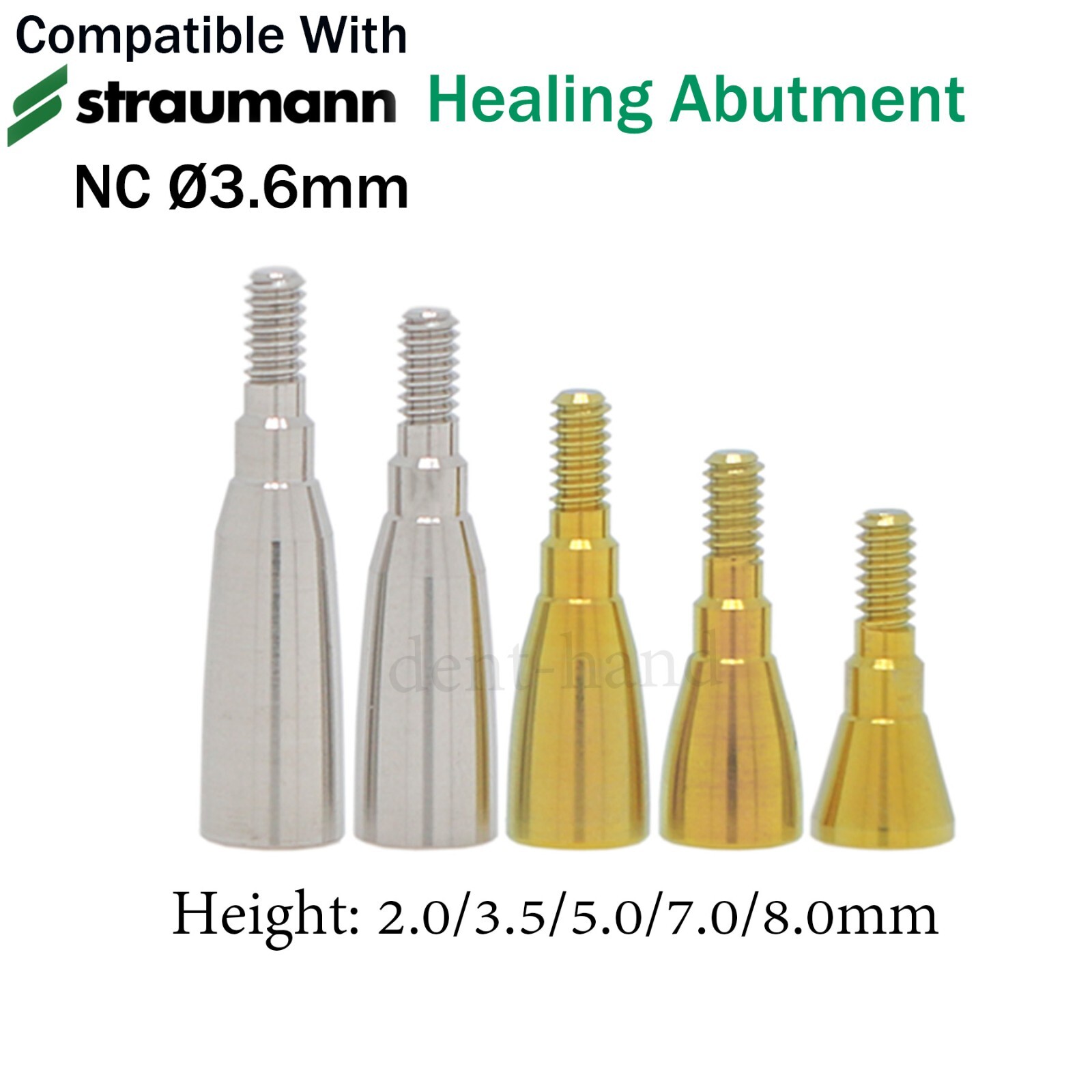 Fits ITI Straumann BL/BLT Dental NC/RC Healing Abutment Caps Cover Screw