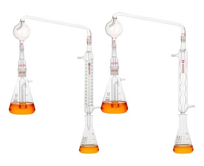 Volatile Acid Glassware Set 1000-2000ml Boiling Distillation Chemistry Lab Kit