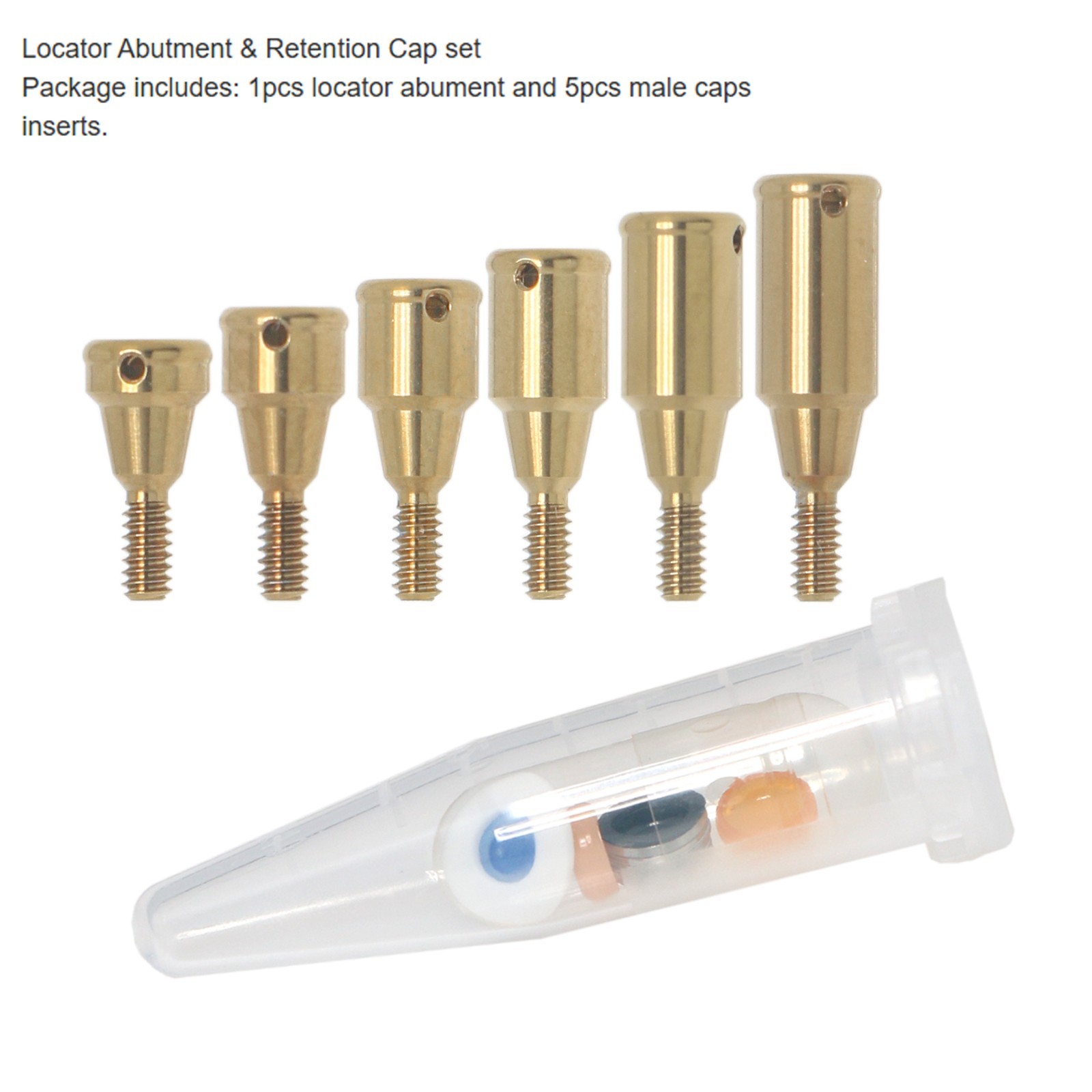 Overdenture Abutment Male Cap Inserts locator Tool for NEODENT GRAND MORSE GM