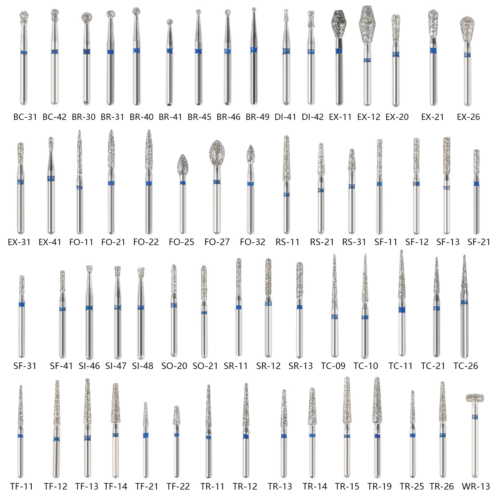 Dental Diamond Burs Grit Drills for High Speed Handpiece FG1.6mm Bur coarse st
