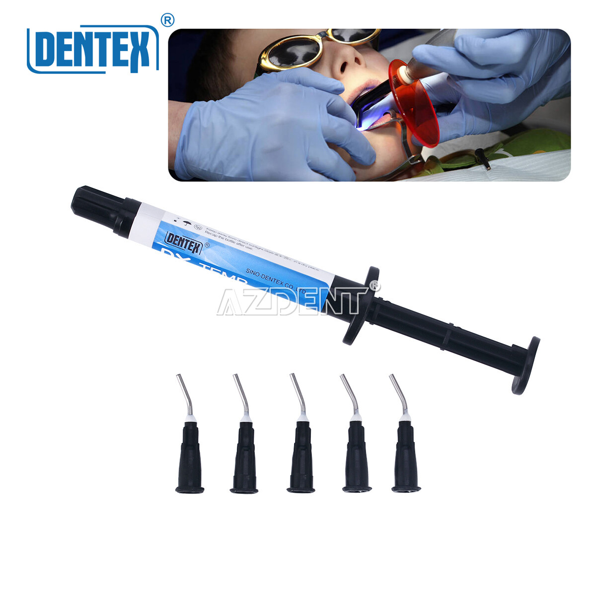 Dentex Dental Temp Flow Light Curing Temporary Filling Composite Material