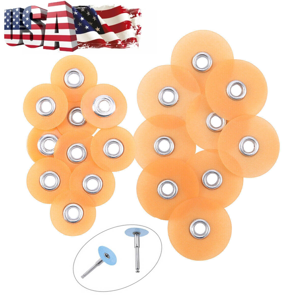 Dental soflex discs Fine Composite Finishing Polishing Discs 9.5mm / Mandrel