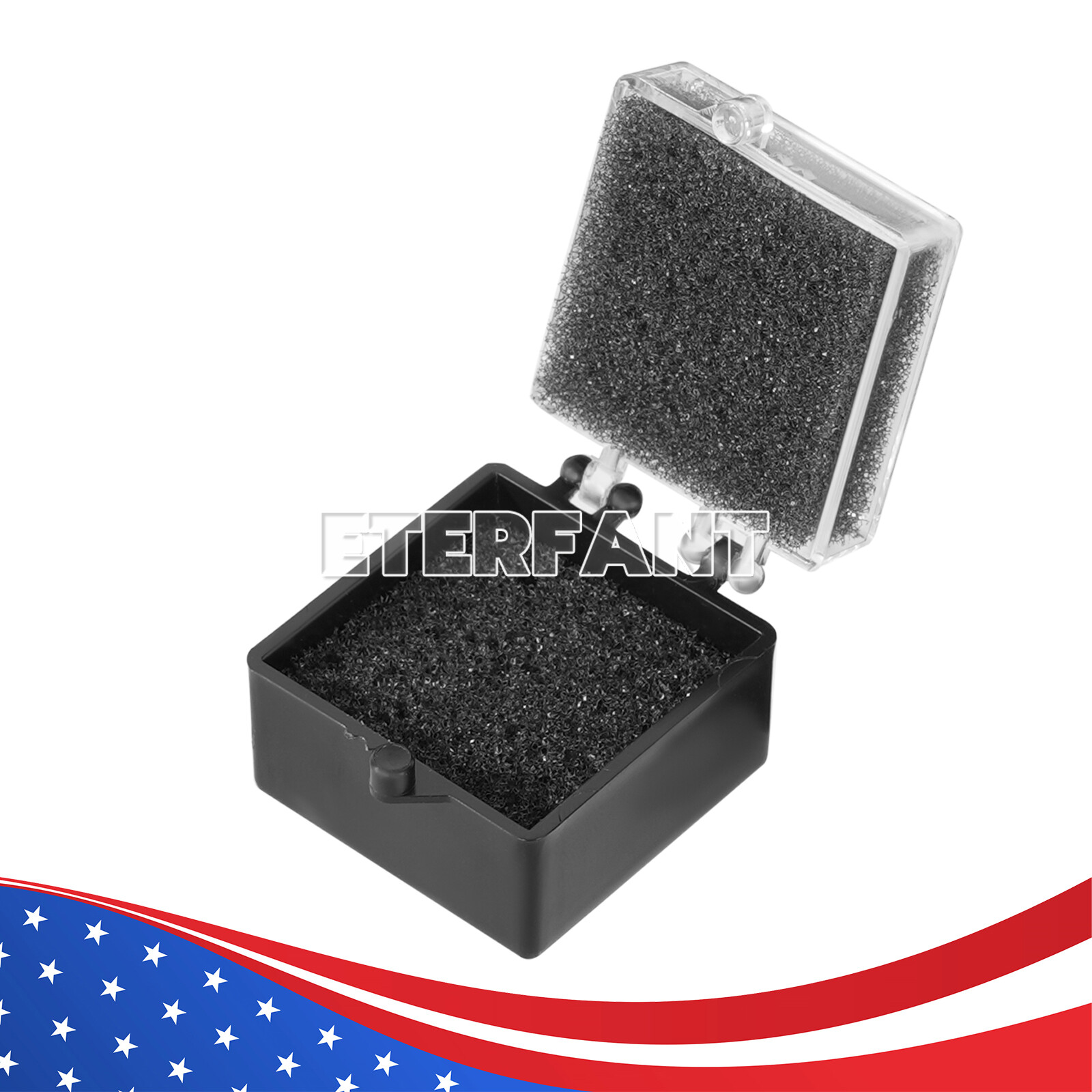 1000PCS Dental Lab Jewelry Coin Crown Boxes 1” Clear Top with Sponge Fillers US