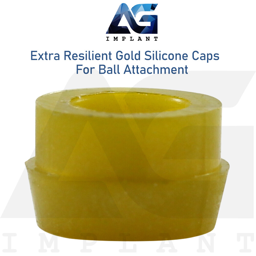 10 Extra Resilient Regular Silicone Cap 2.5mm Ball Attachment Dental Overdenture