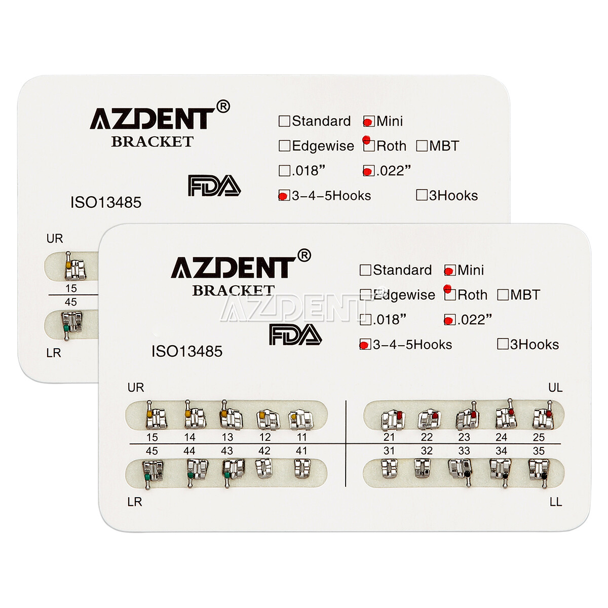 Dental Orthodontic Brackets Braces Mini Roth MBT/Light Cure Adhesive Resin Kit