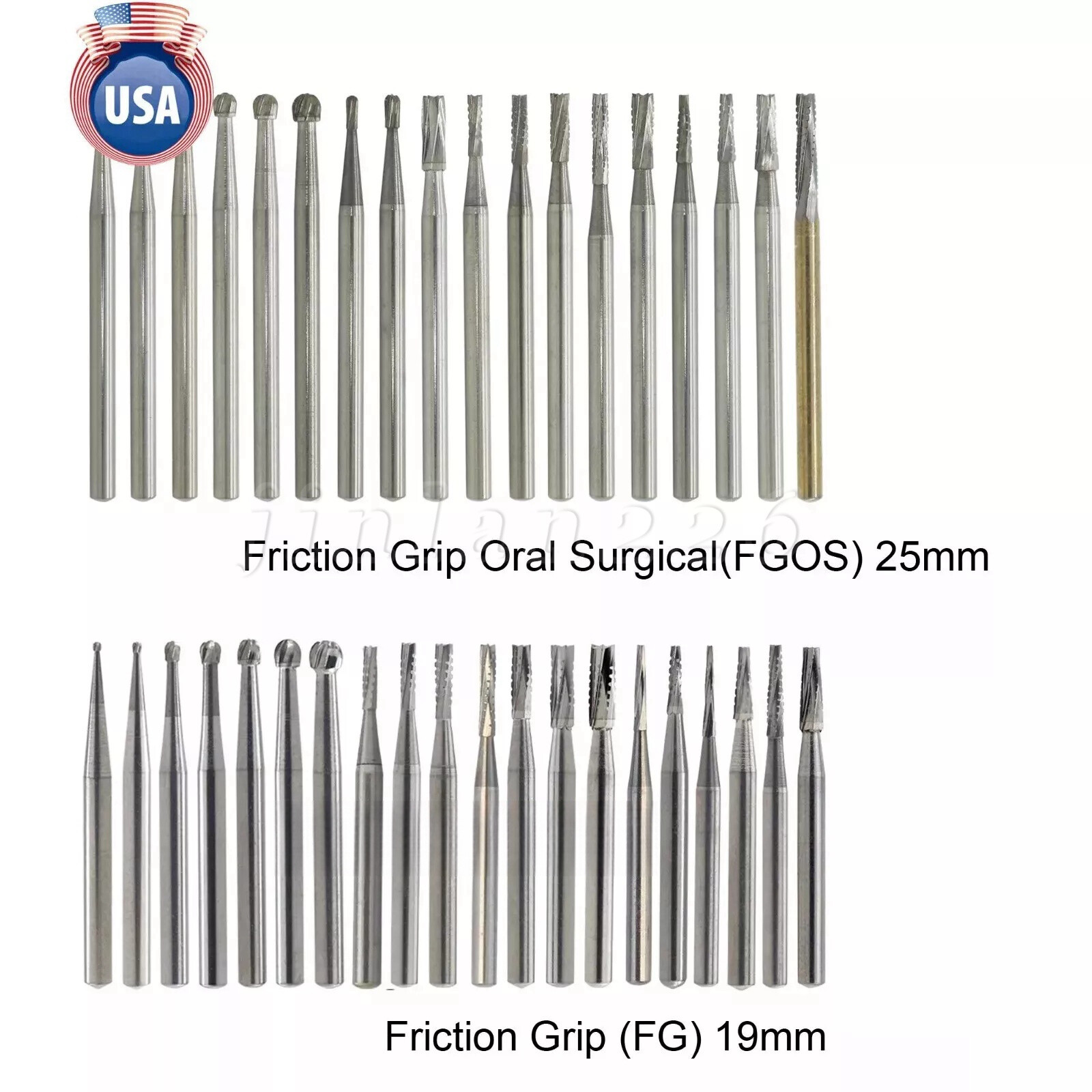 Carbide Bur Friction Grip 100pk Dental, Made In China FG Bur all sizes 557, 330