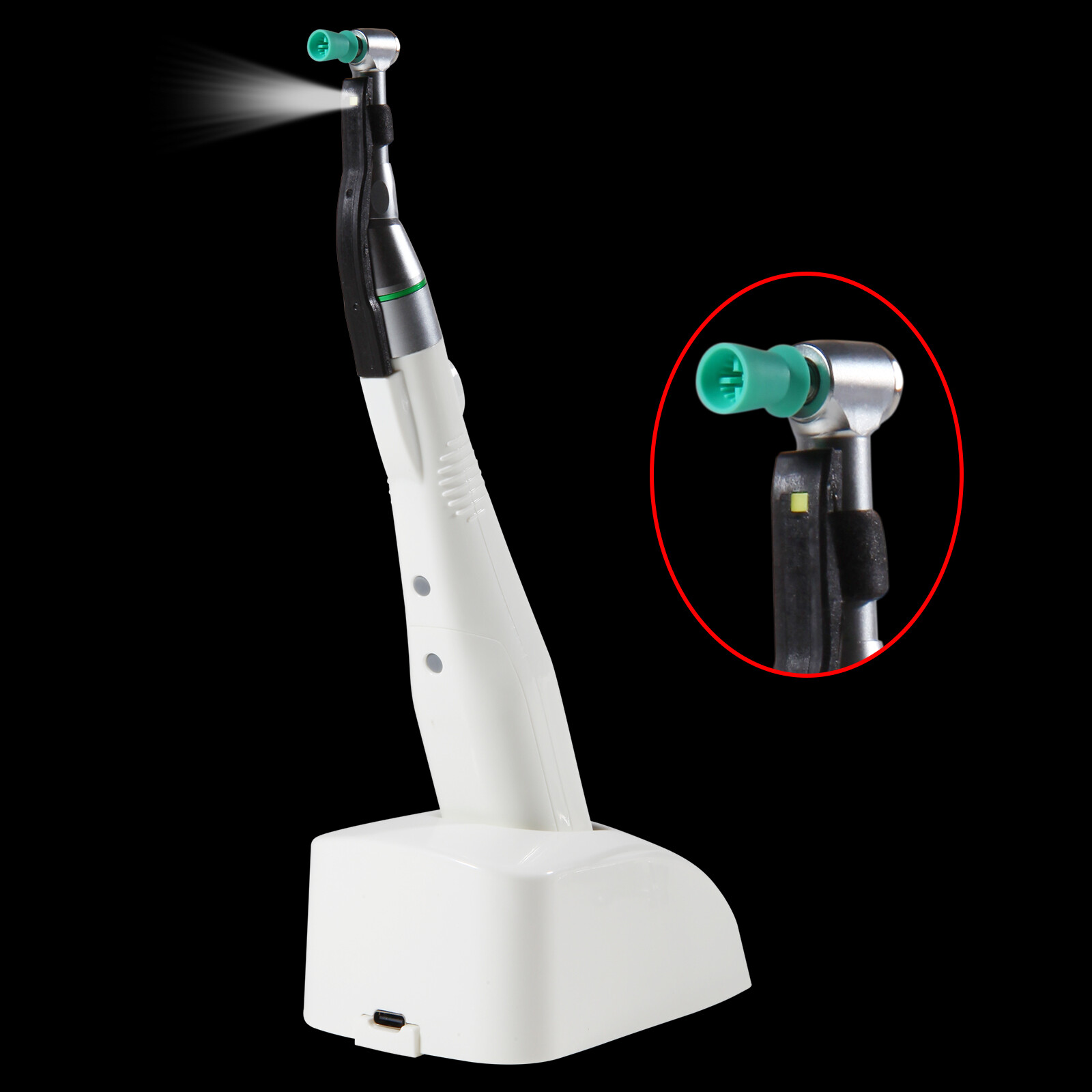 Dental Polishing Grinding Electric LED Motor 4:1 Contra Angle Handpiece/ Cups OR