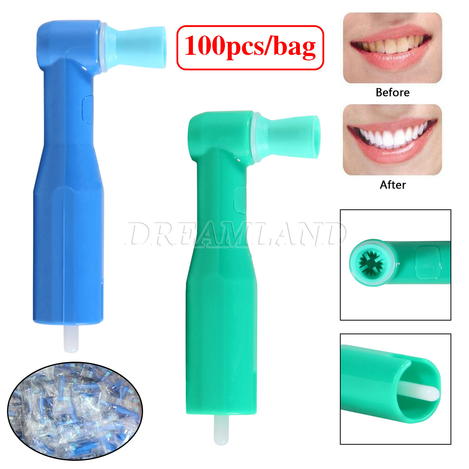 100/500 pcs Dental Disposable Prophy Angles Top Quality Money back guarantee!