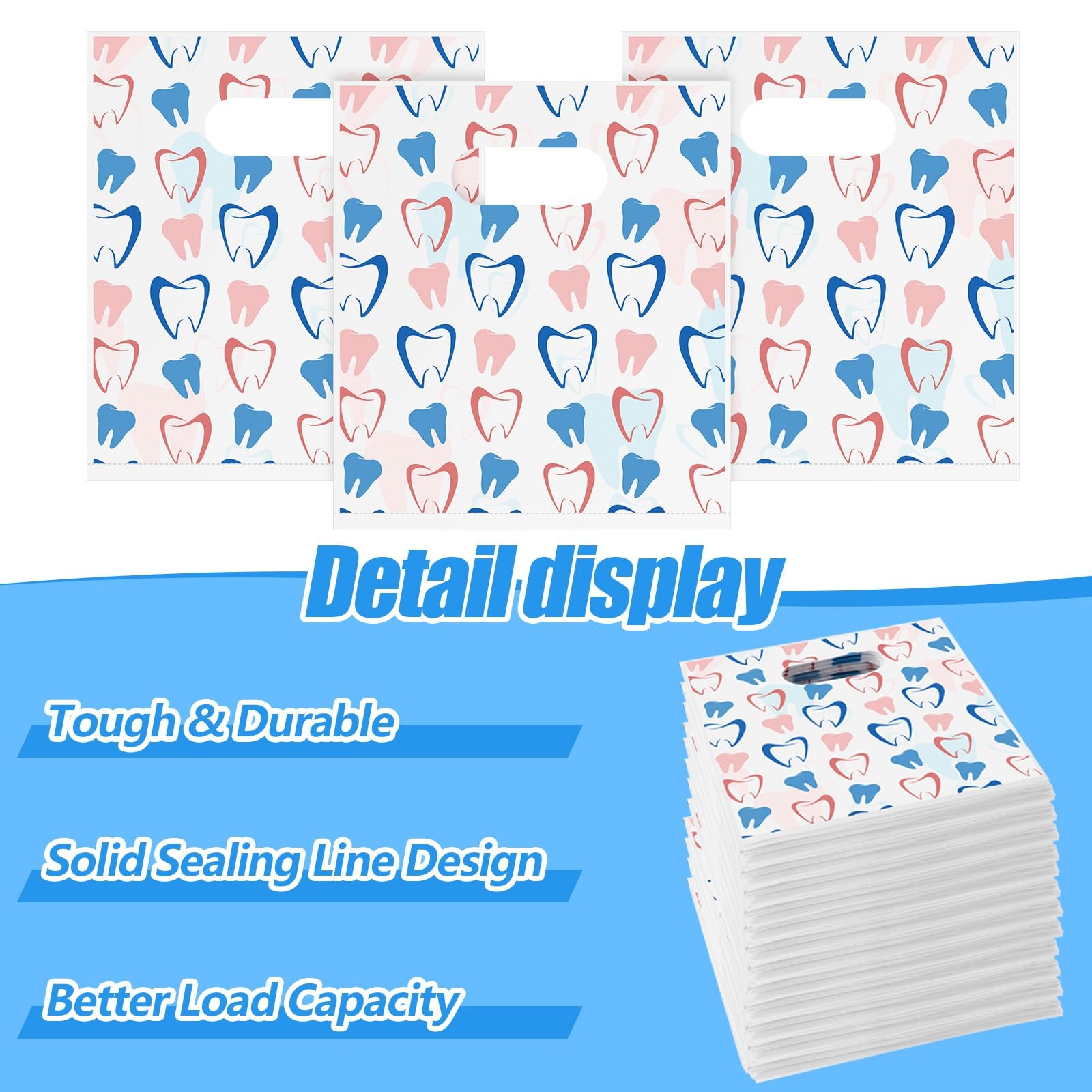 Colarr 200 Pcs Dental Bags for Patients Bulk 9 x 8 Inches Plastic