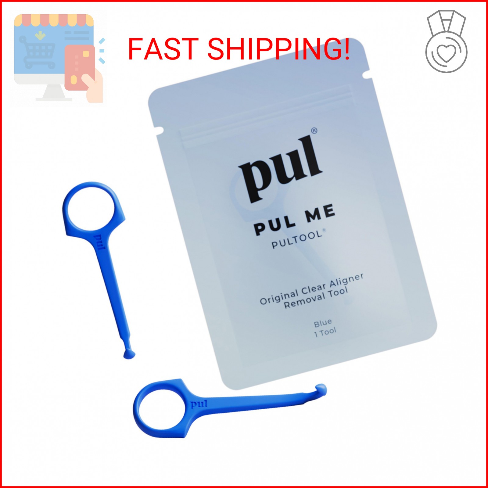PUL Pack of 2 Aligner Removal Tool – Invisalign Remover Tool & Retainer Hook for
