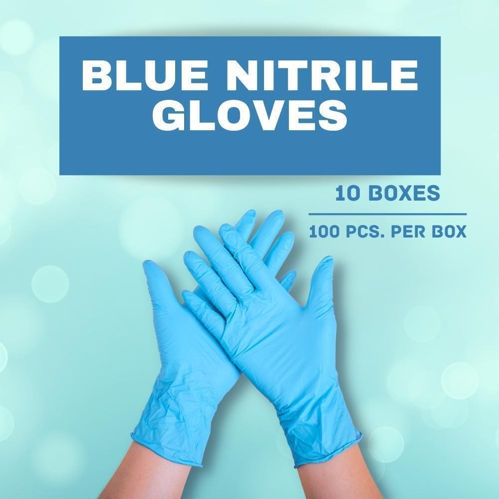 Small 3 MIL Textured Blue Nitrile Powder-Free Gloves 1000 Pieces