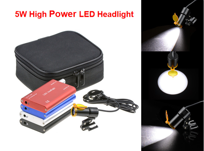 Dental 5W Normal Clip High Power LED Headlight with Light Shield Shade DY-007 CE