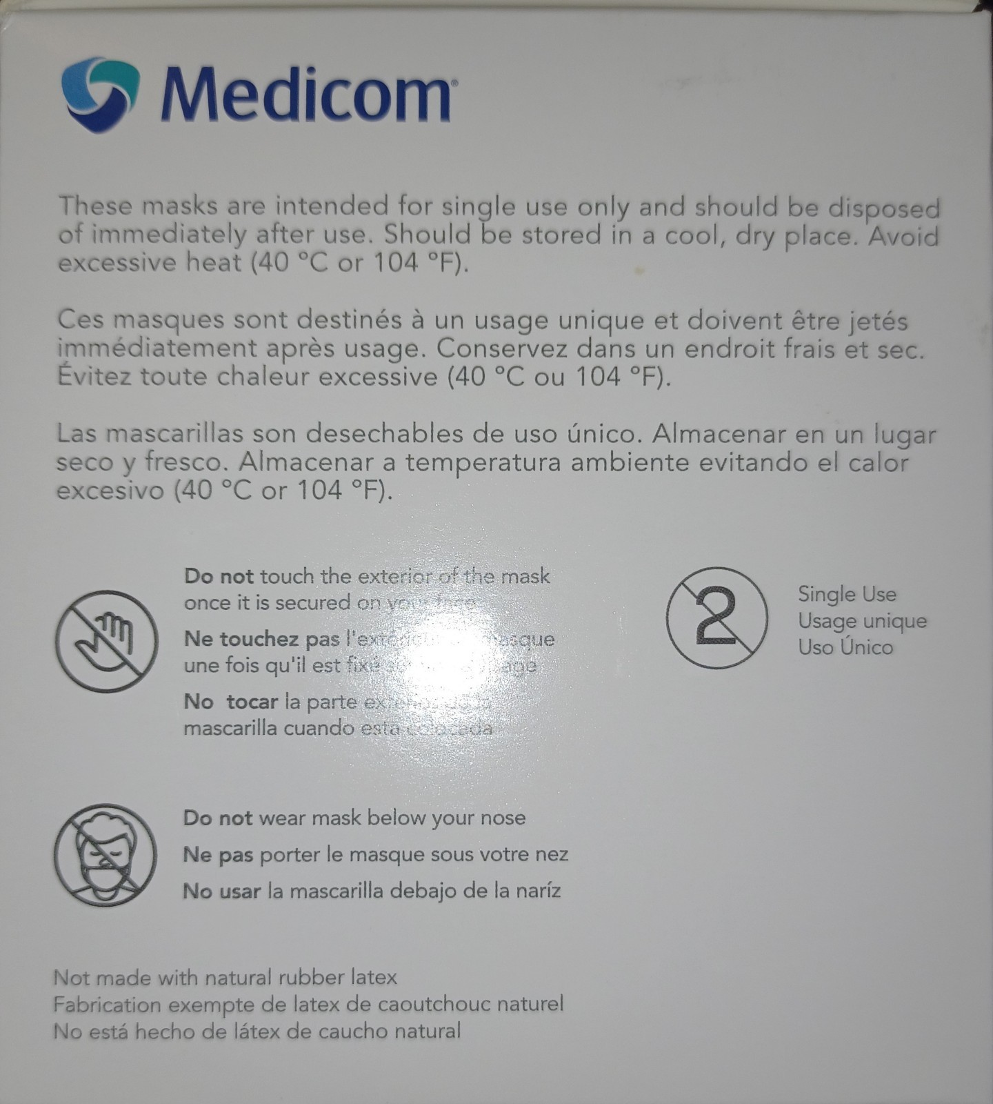 Medicom Expressions Disposable Face Masks ASTM Level 3 Surgical Mask 50ct 08/30