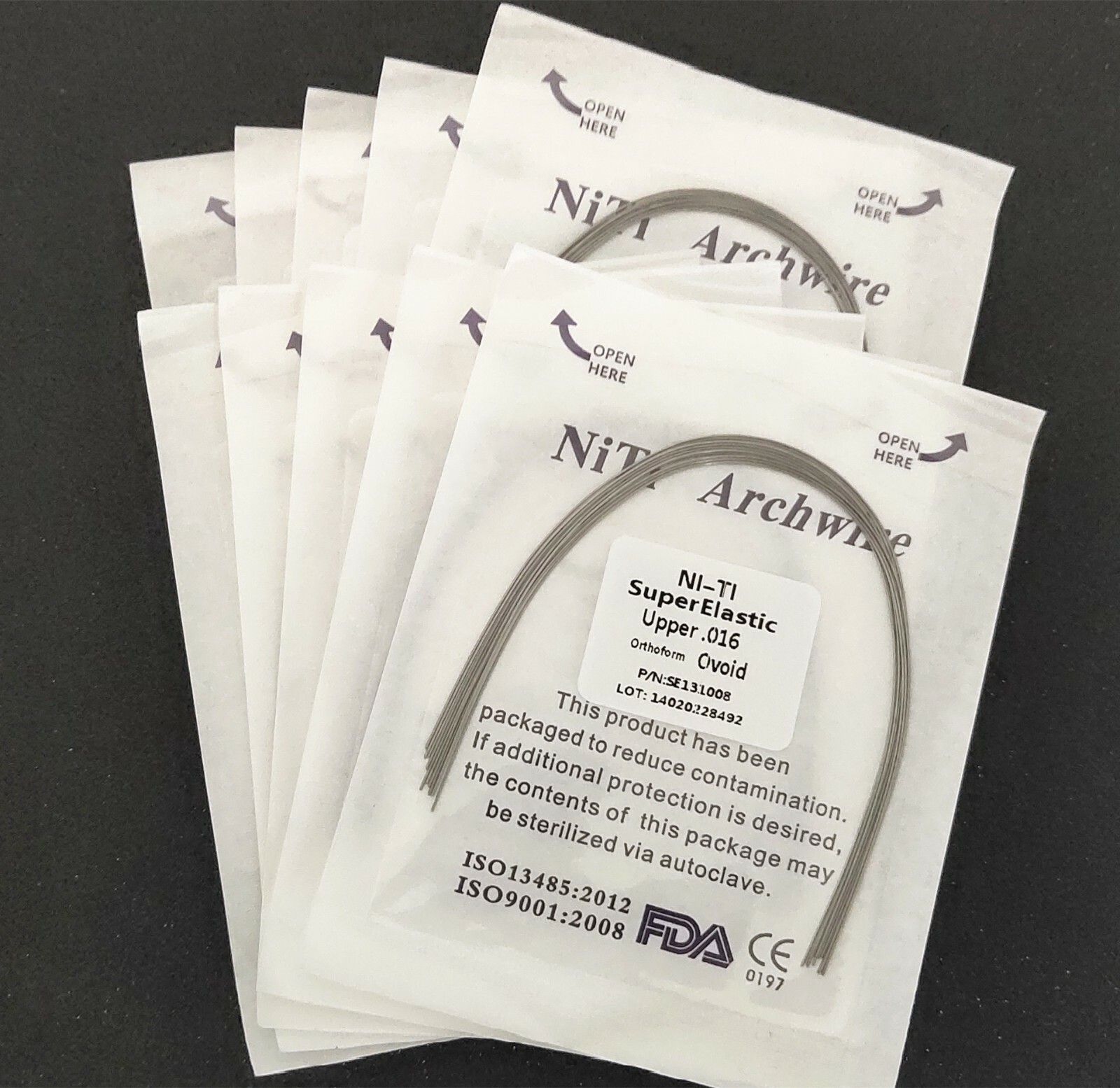 50Pieces Dental Wire Round Super Elastic Niti Arch Wires Ovoid Orthodontics Arcs