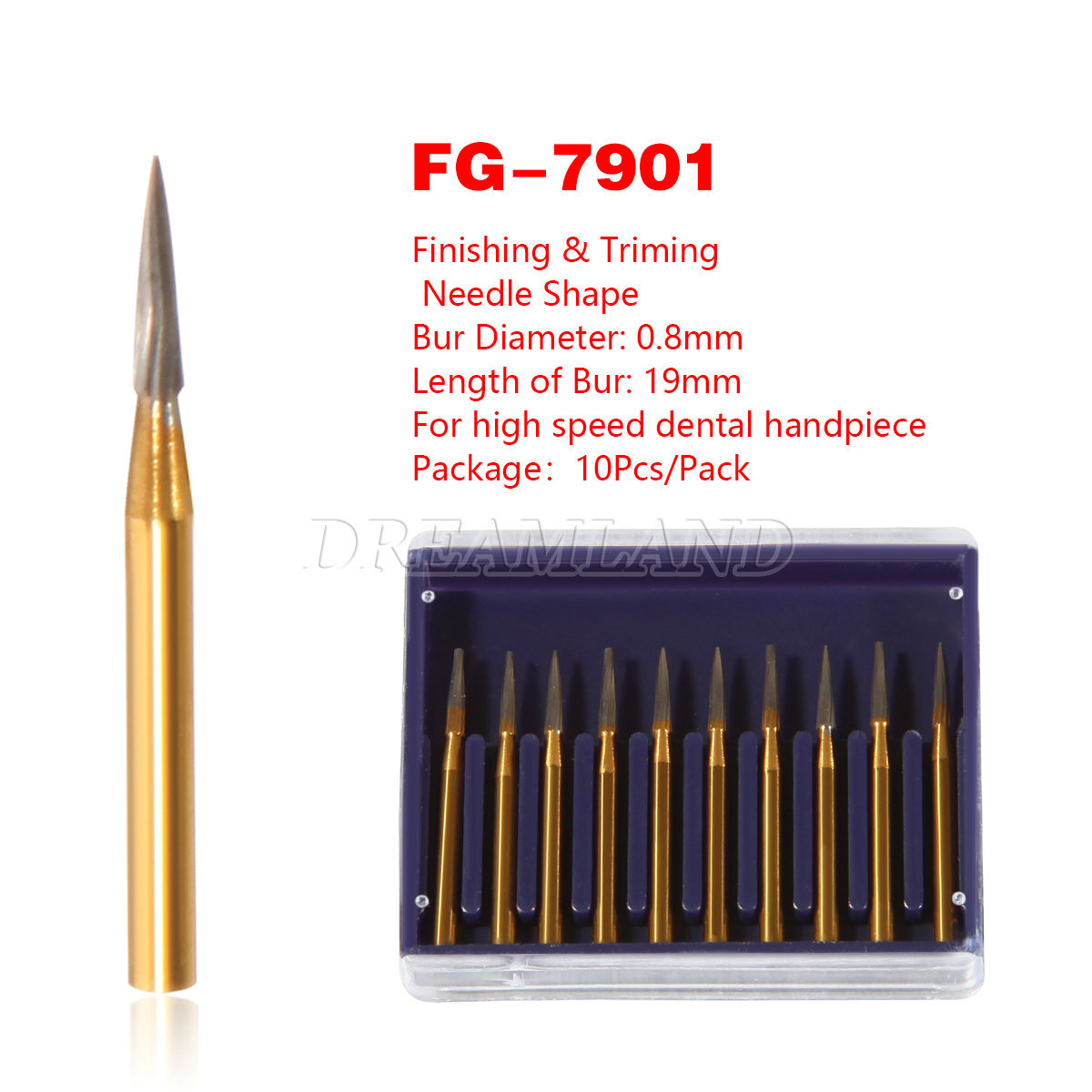 FG7901 Carbide Burs 12-BLADE TRIMMING & FINISHING CARBIDE Made in China