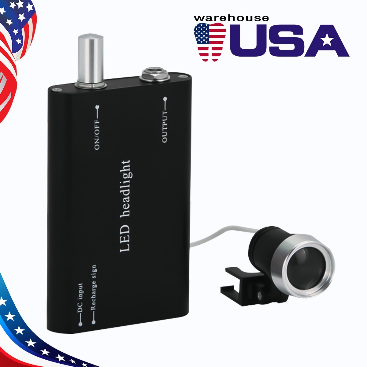 Dental Surgical 5W Headlight LED Head Light Clip for Binocular Loupes Magnifier