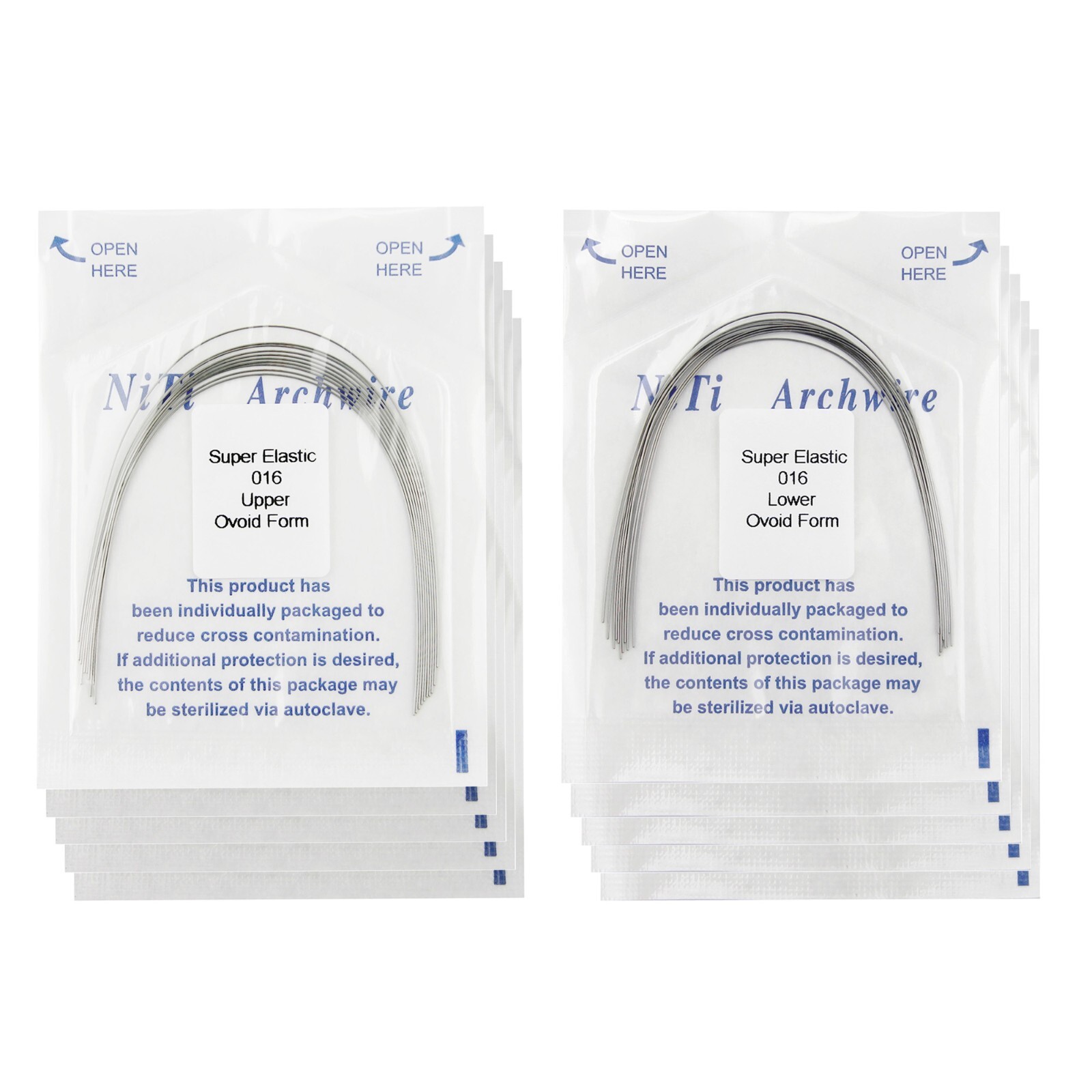 100pcs Dental Orthodontic Arch Wire Niti Round Rectangular Ovoid Super Elastic