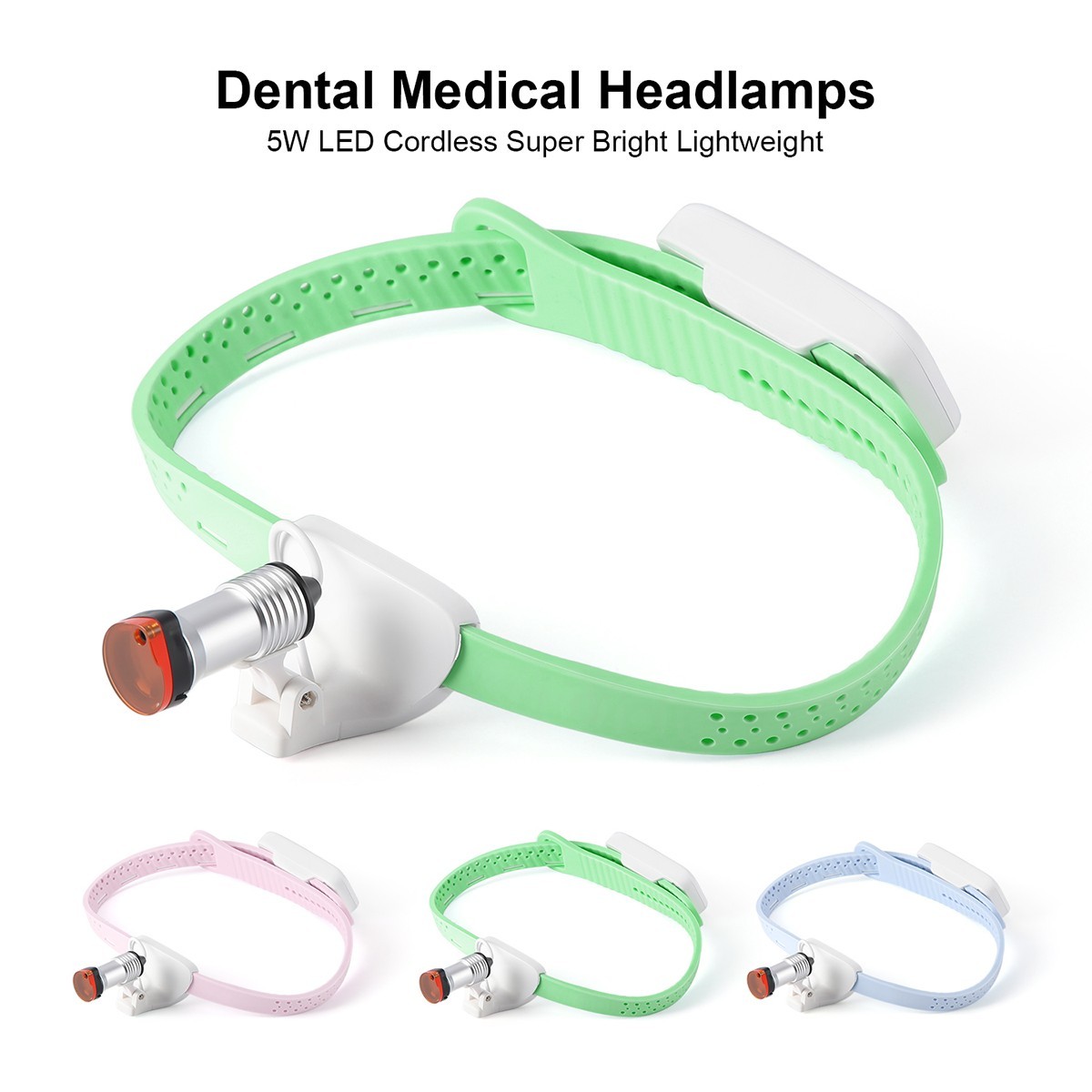 Cordless Dental Portable HeadLight Silicone Headlamp Medical 5W LED/Clip-on