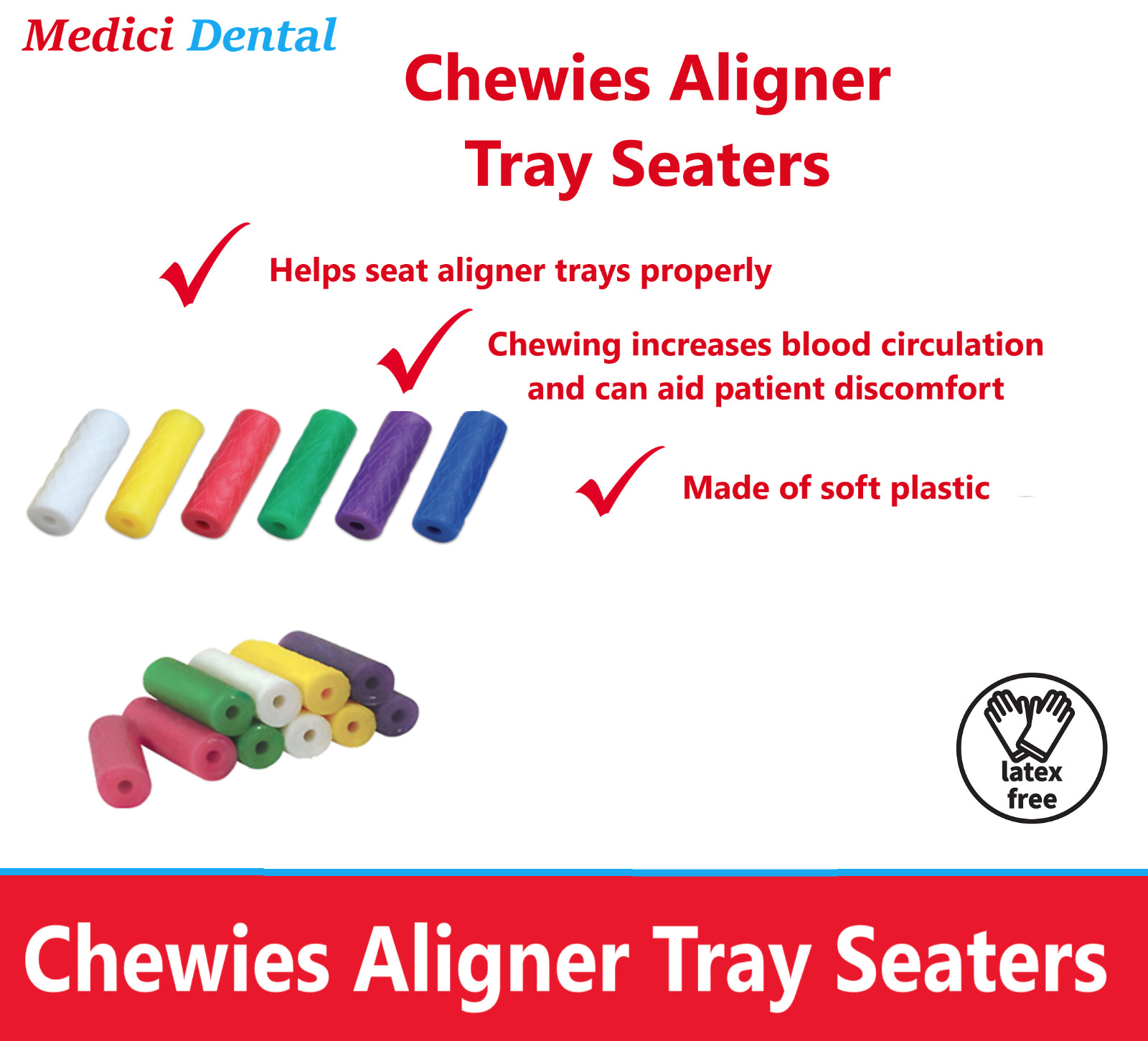 Aligner Chewie Mouth Props Aligner Tray Seaters for Invisalign Trays Teeth Chew