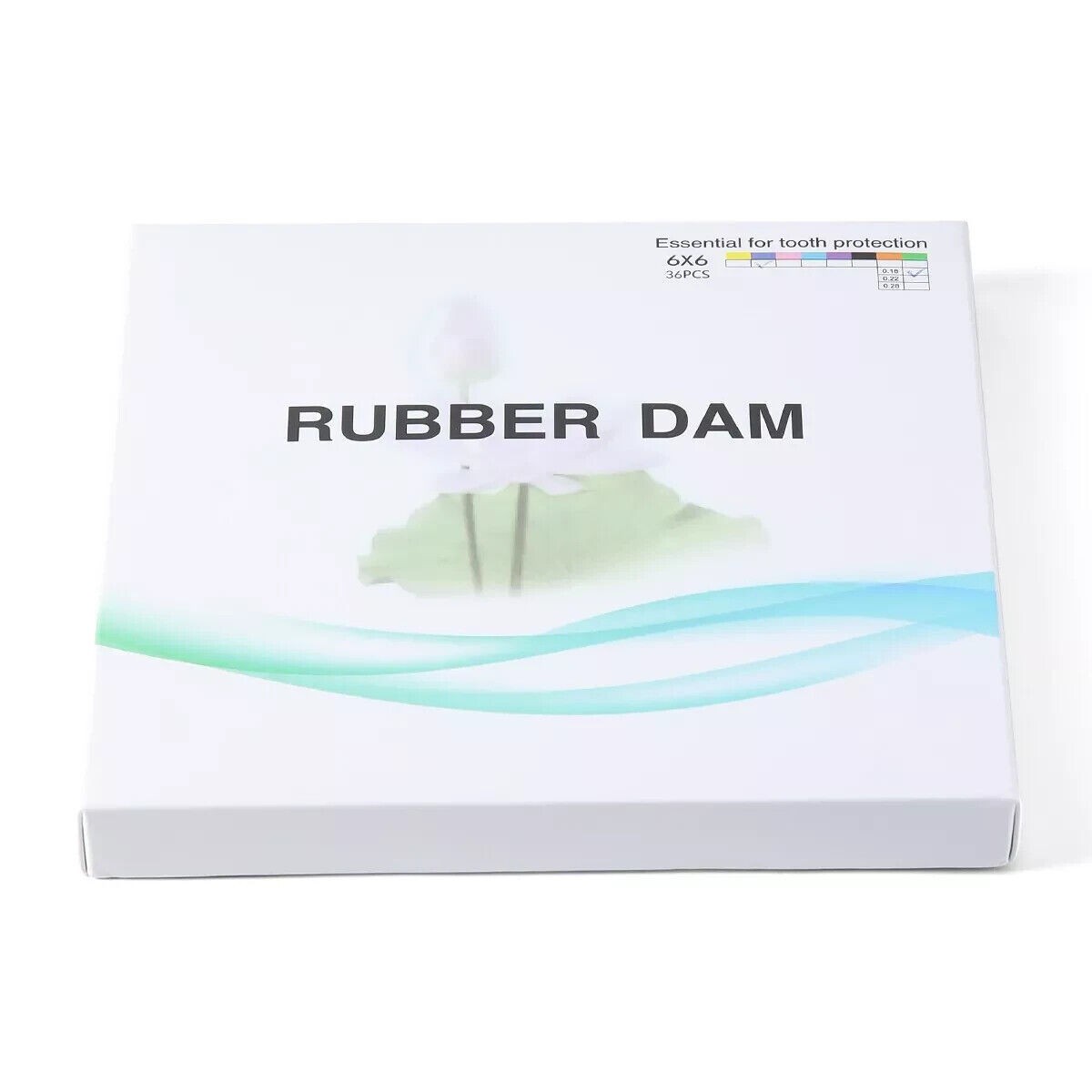 72 Sheet Dental Endodontic Rubber Dam Natural Latex Adult 6″x6″ 0.18/0.22/0.28mm
