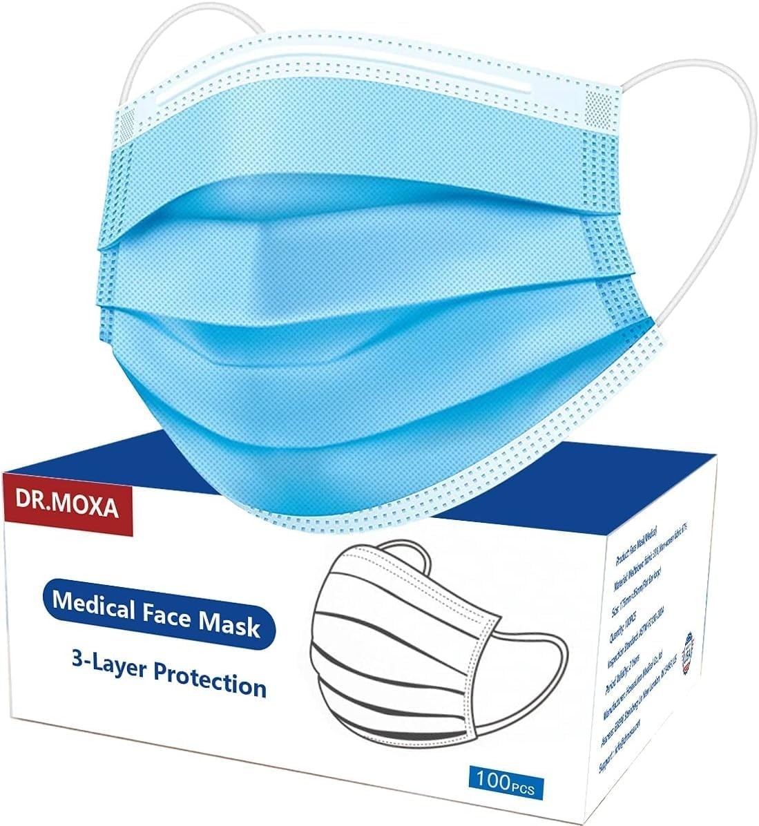 100 Pack Disposable 3 Layer Safety Face Masks for Ultimate Protection