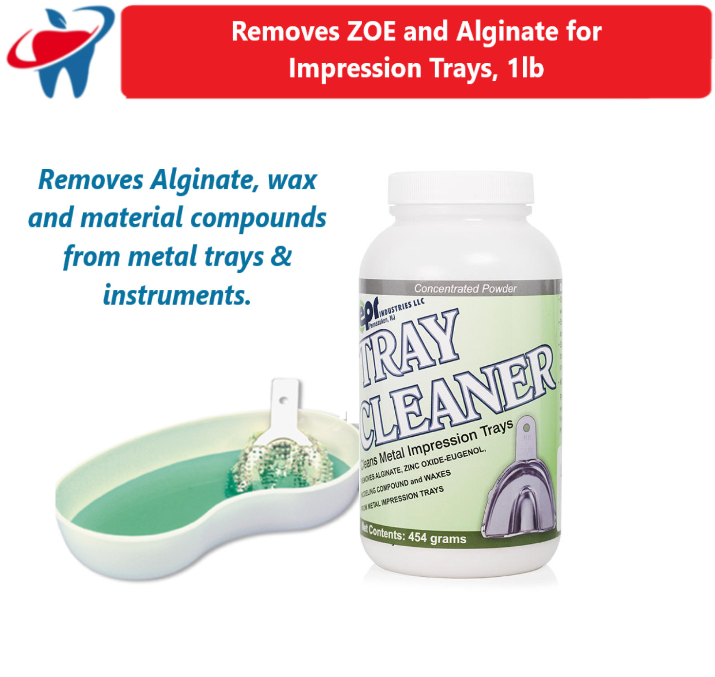 Dental OPTIMIZE EPR TRAY CLEANER 454 grams (1 lb) VPS Tray CLeaner