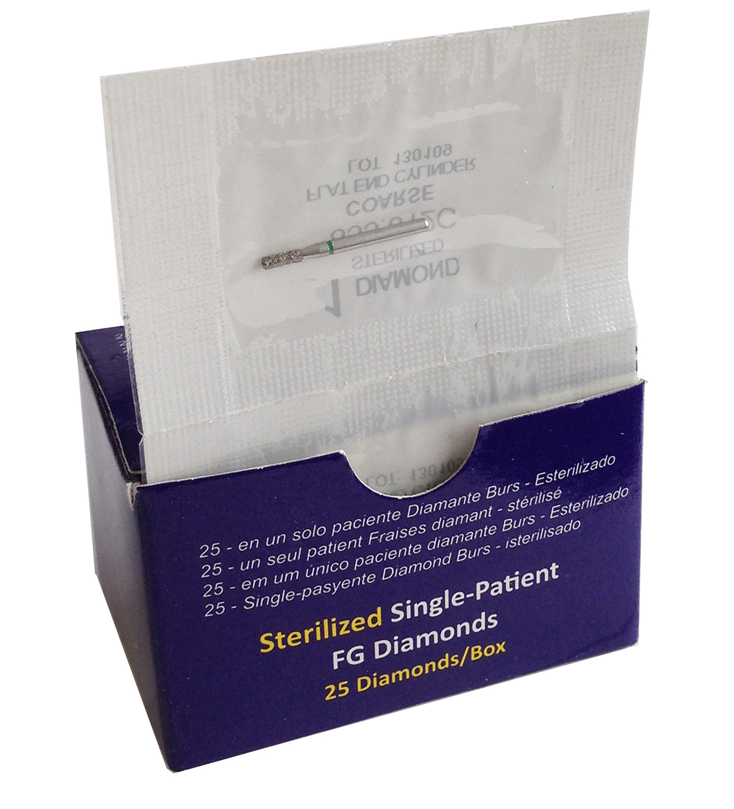 Single-Patient Diamond-Sterilized-856/018F-Fine (25pk)-$5 Combine Shipping