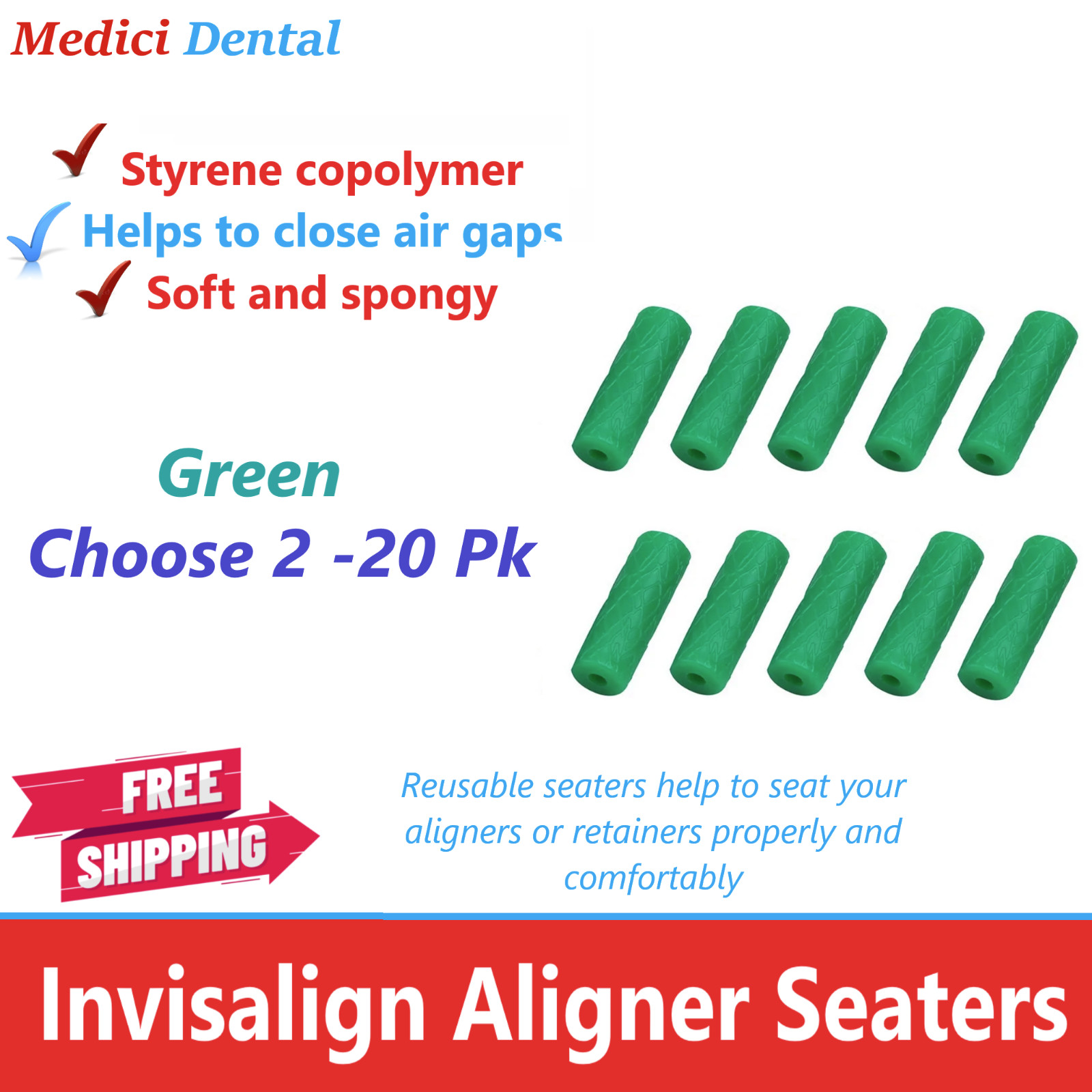 Aligner Chewie Mouth Props Aligner Tray Seaters for Invisalign Trays Teeth Chew