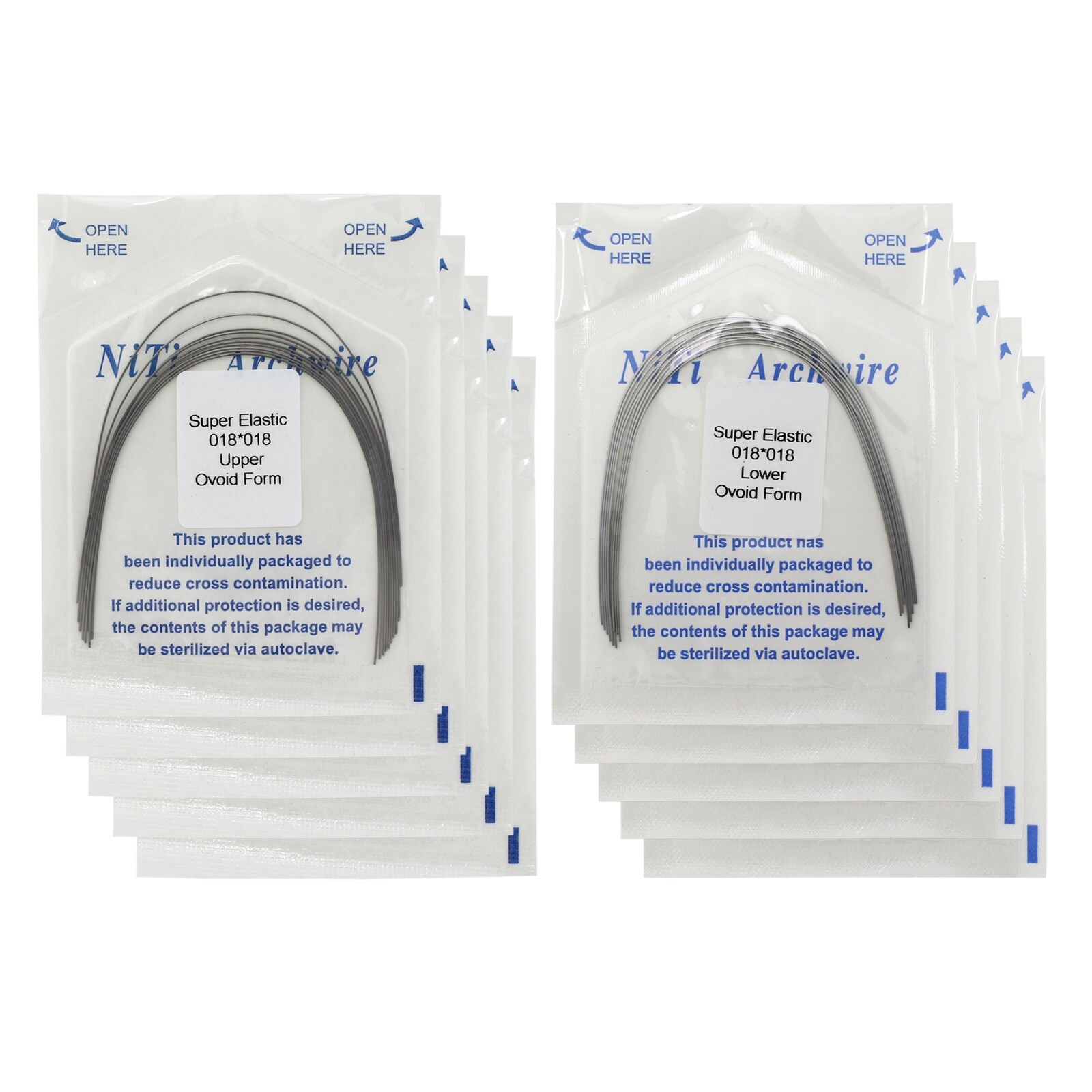 100pcs Dental Orthodontic Arch Wire Niti Round Rectangular Ovoid Super Elastic