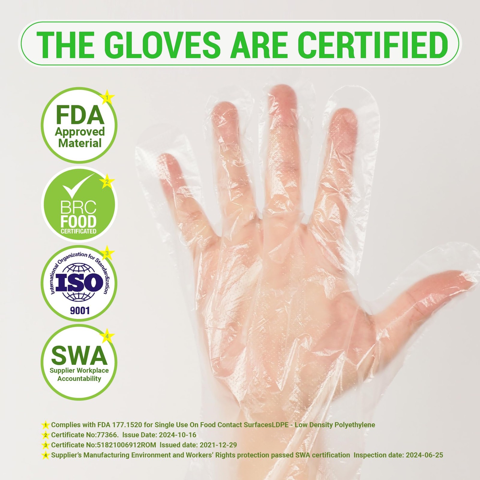 Disposable Plastic Gloves Food Handling Service Gloves Disposable for Cooking…