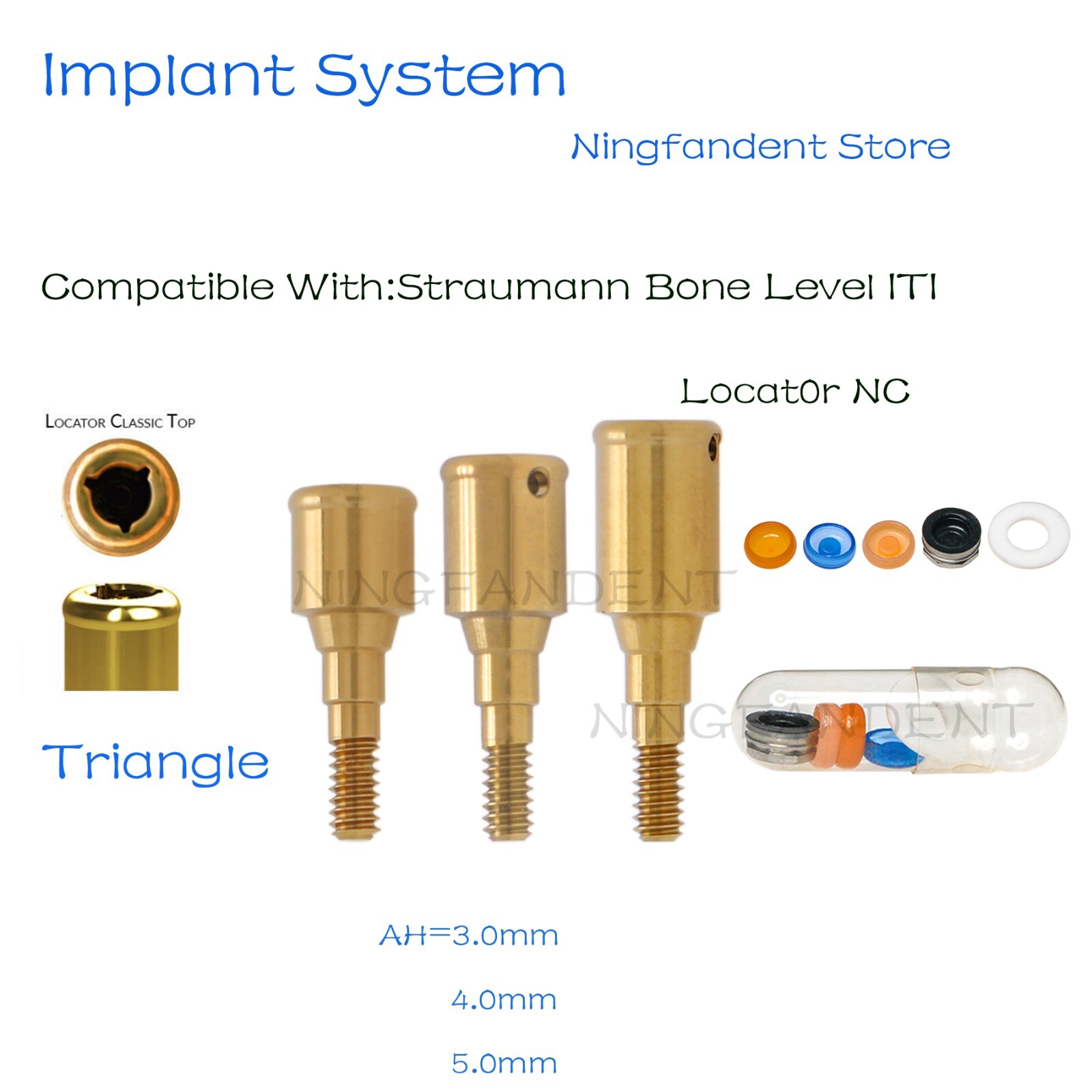 Dental Locat0r Driver Tool,Implant Locat0r Abutment NC/RC Insert Caps For ITI
