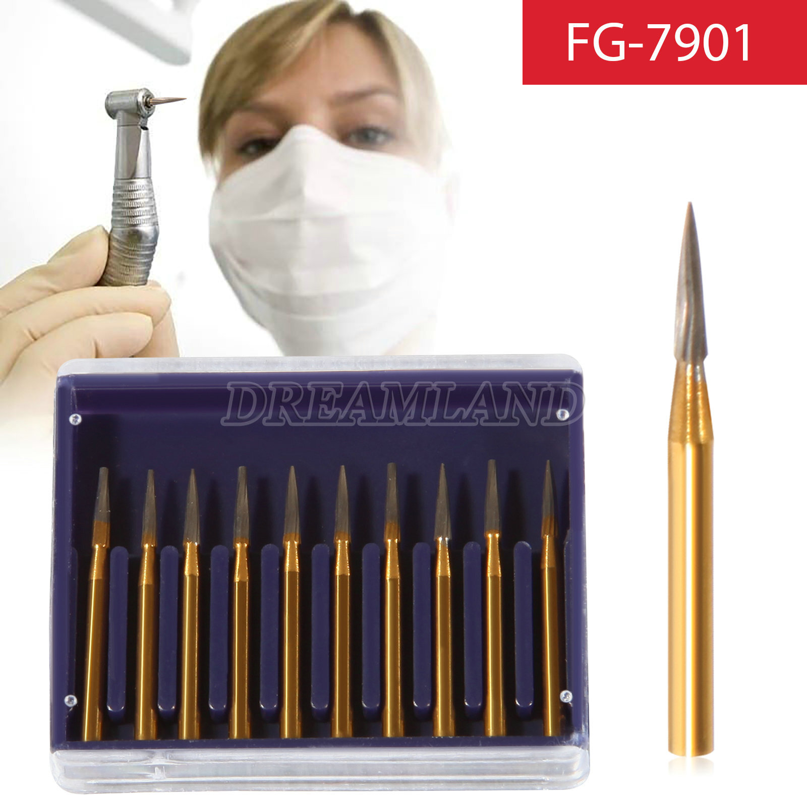 FG7901 Carbide Burs 12-BLADE TRIMMING & FINISHING CARBIDE Made in China