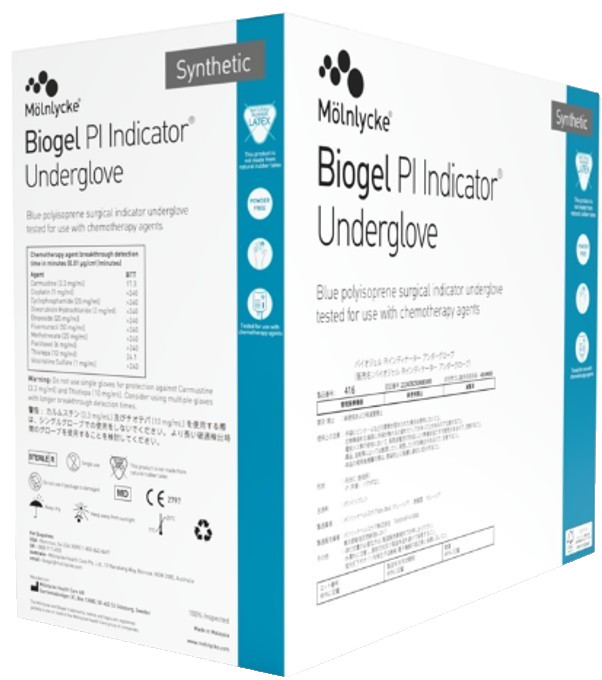 Molnlycke Biogel PI Indicator Underglove Size 7 Polyisoprene 41670 NEW 50 Pairs