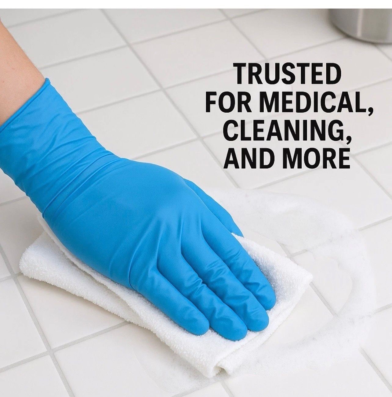 Kirkland Signature Nitrile Exam Powder-Free Exam Gloves-LARGE,MEDIUM-200 Count