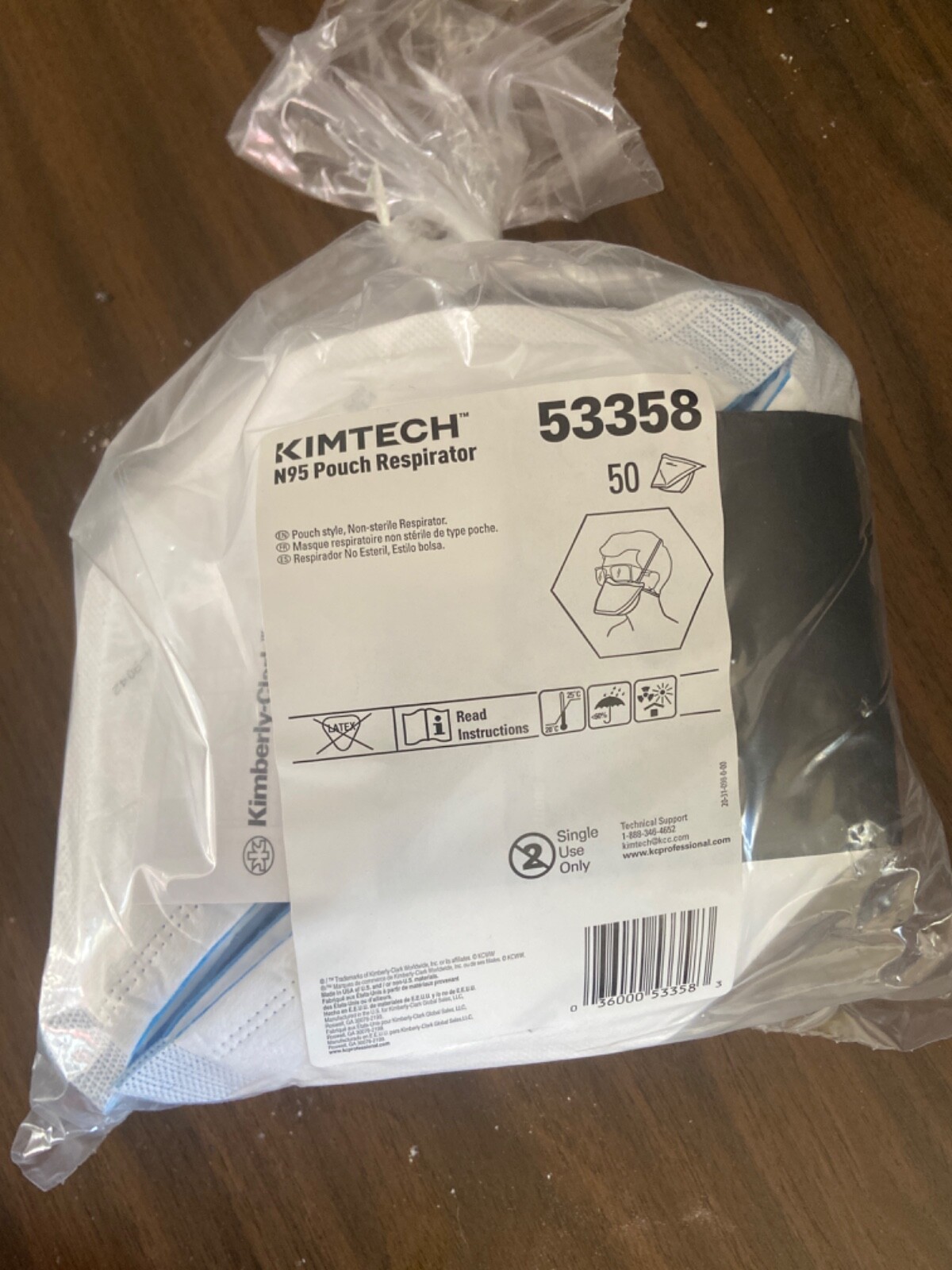 Kimtech N95 Respirator Mask – Pack of 50