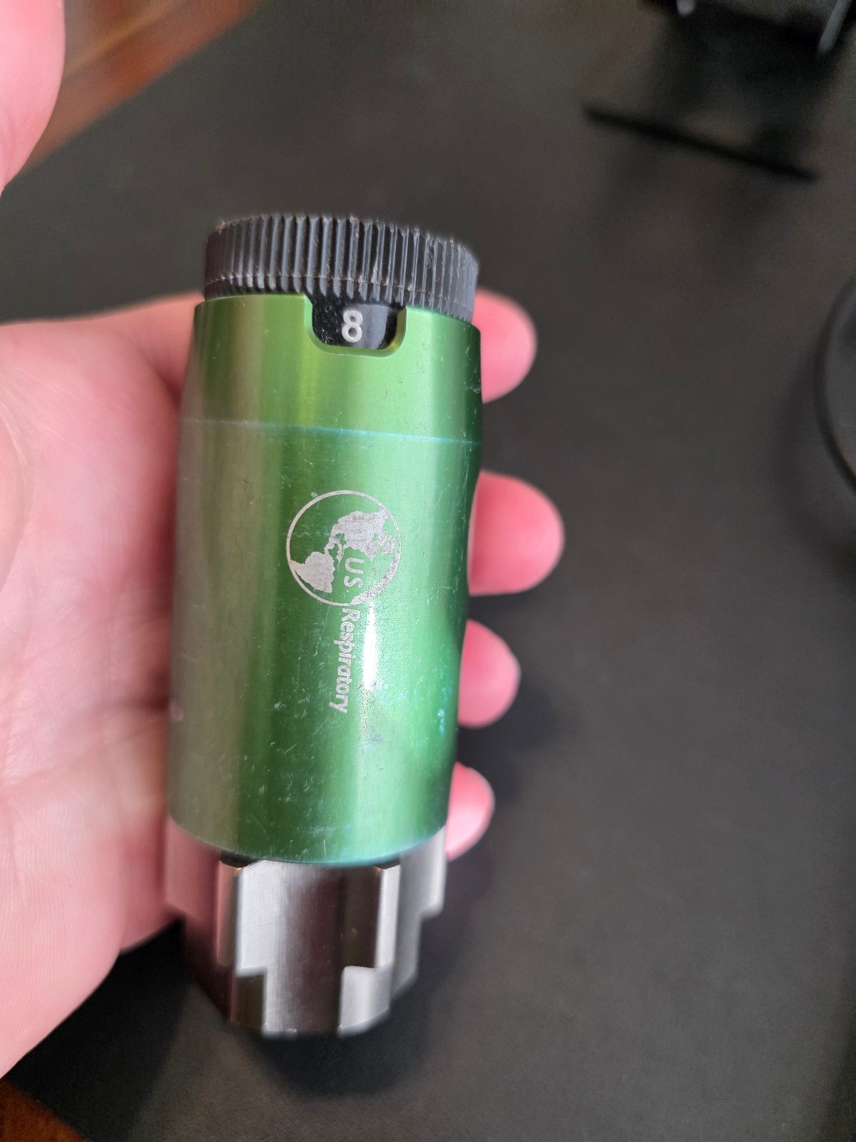 U.S. Respiratory Mini Oxygen Regulator, 0-8 LPM, CGA 540 Connection P/N 15081UM