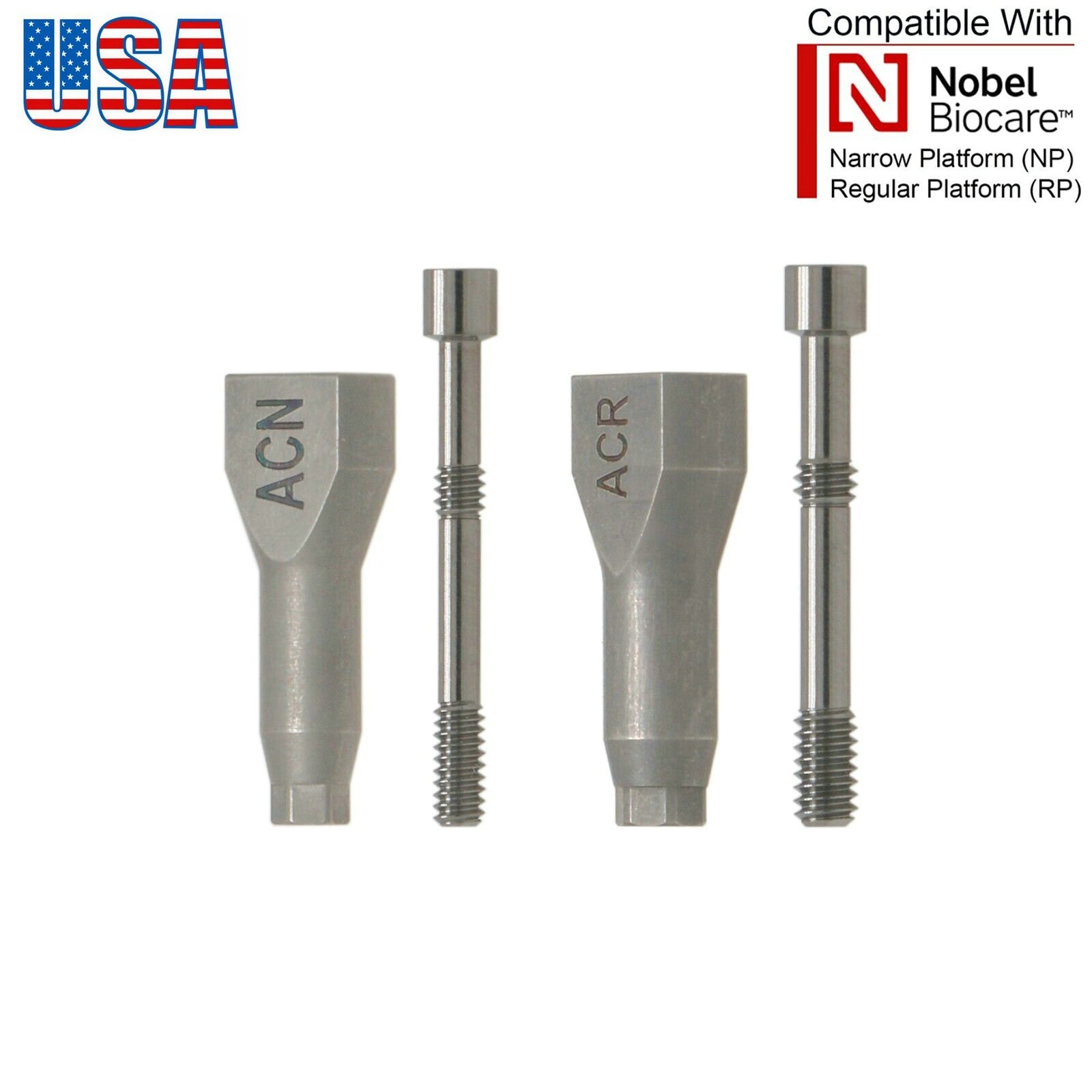 US Dental Nobel Active NP/RP Impression Transfer Coping Open Close Tray Analog