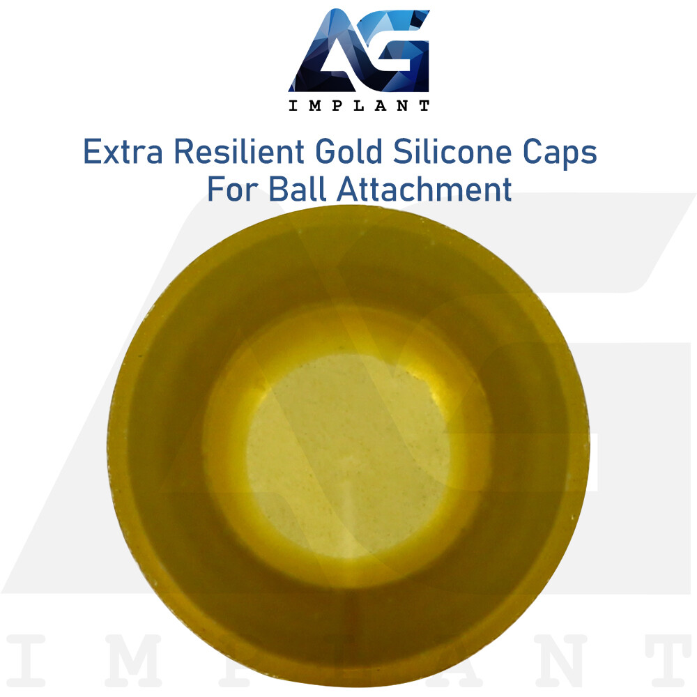 10 Extra Resilient Regular Silicone Cap 2.5mm Ball Attachment Dental Overdenture