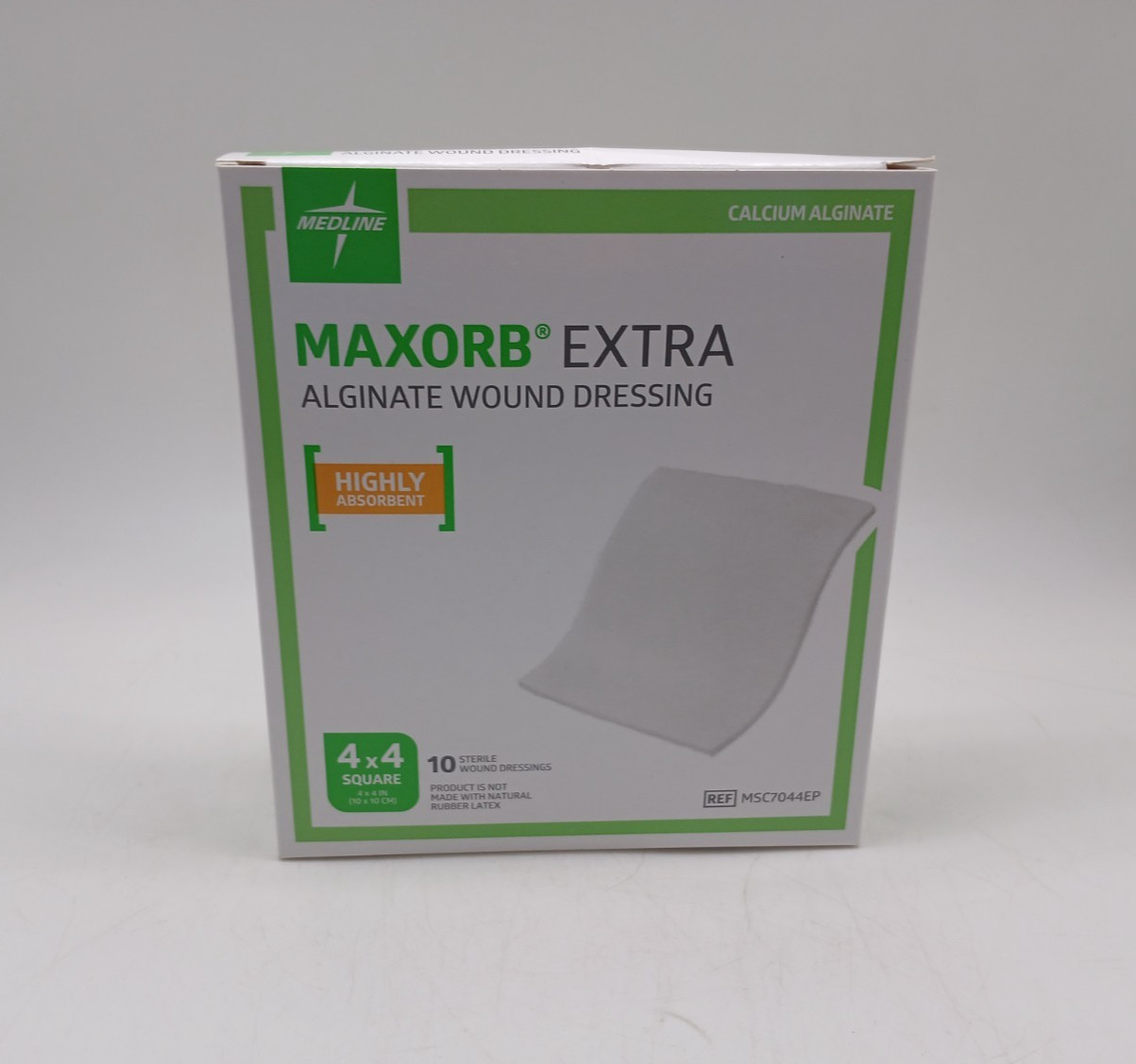 Medline Maxorb Extra Absorbent Wound Dressing 4×4 10/Box Exudate Healing Pad