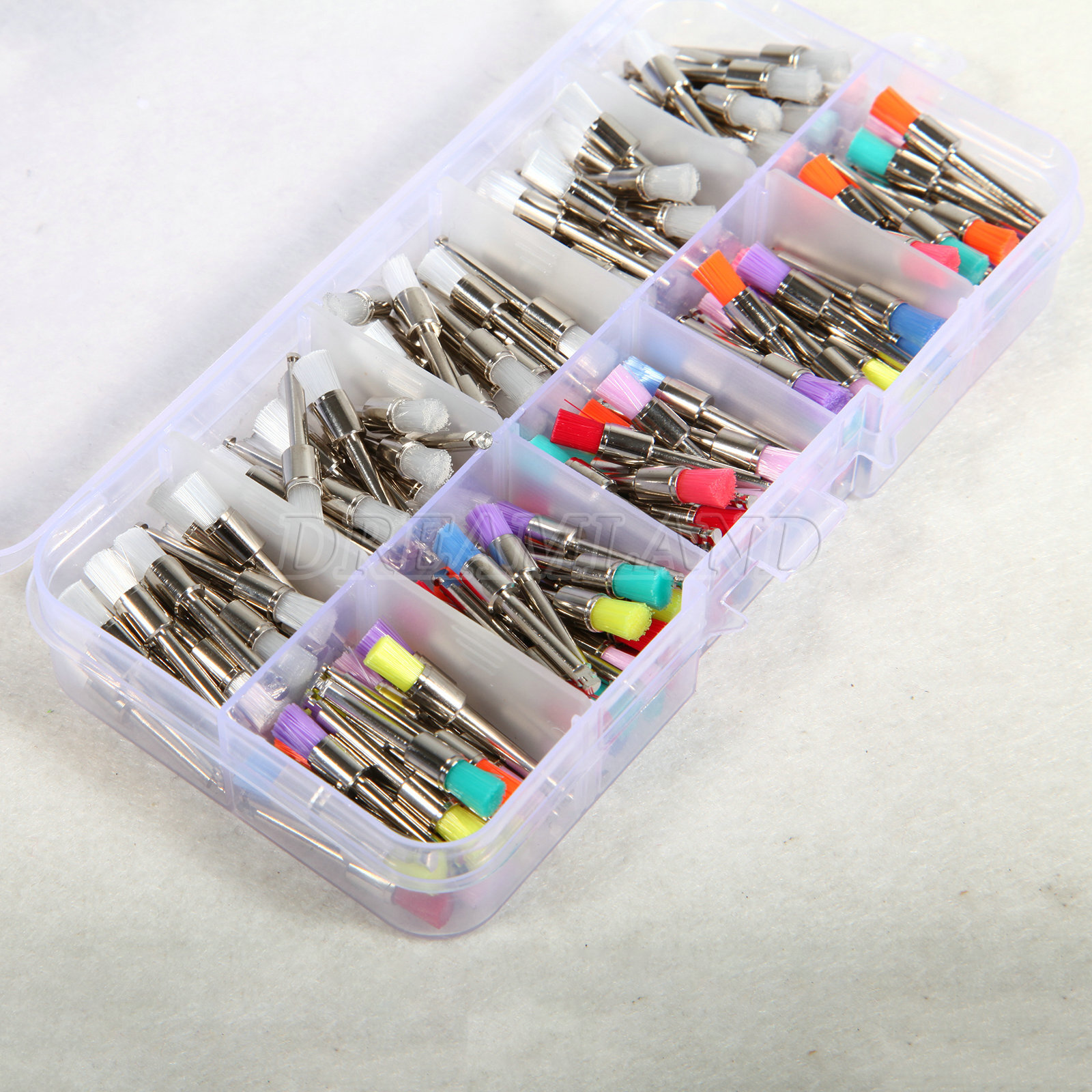 200Pcs Dental Nylon Materials Closure Flat Polishing Prophylaxis Brushes