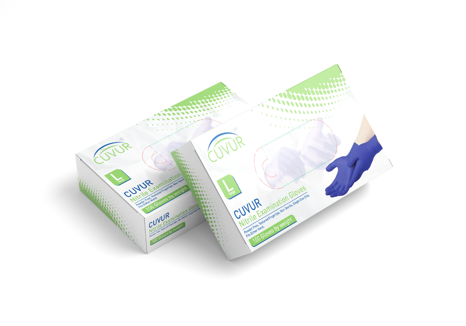 CUVUR Powder-Free Nitrile Gloves for Medical Examinations, 100-1000 Count